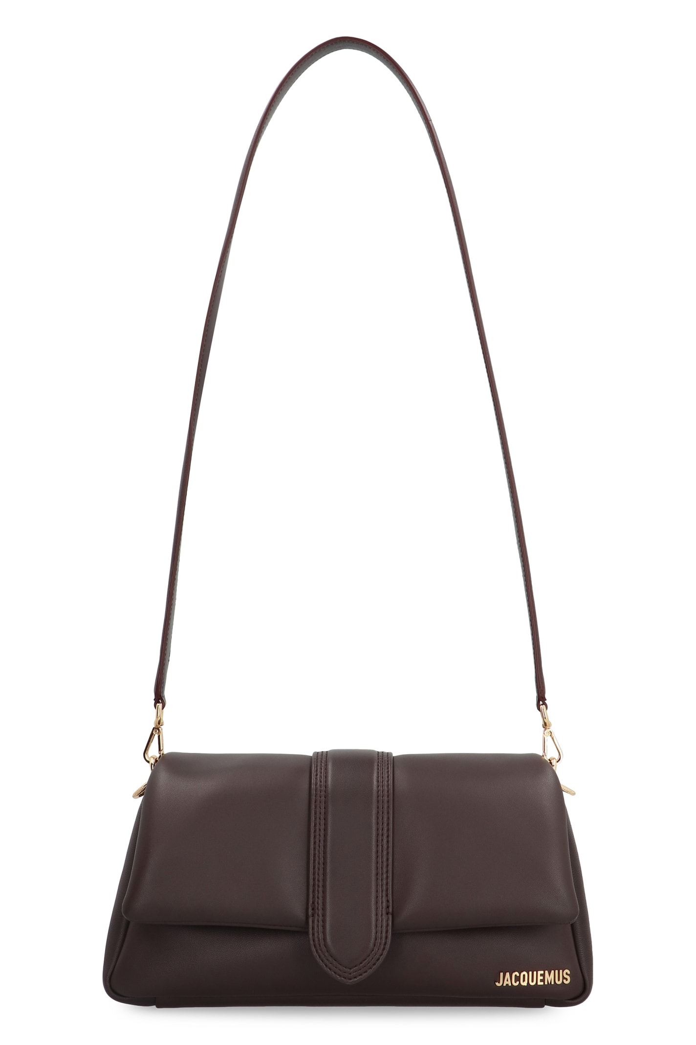 Shop Jacquemus Le Bambimou Leather Shoulder Bag In Brown