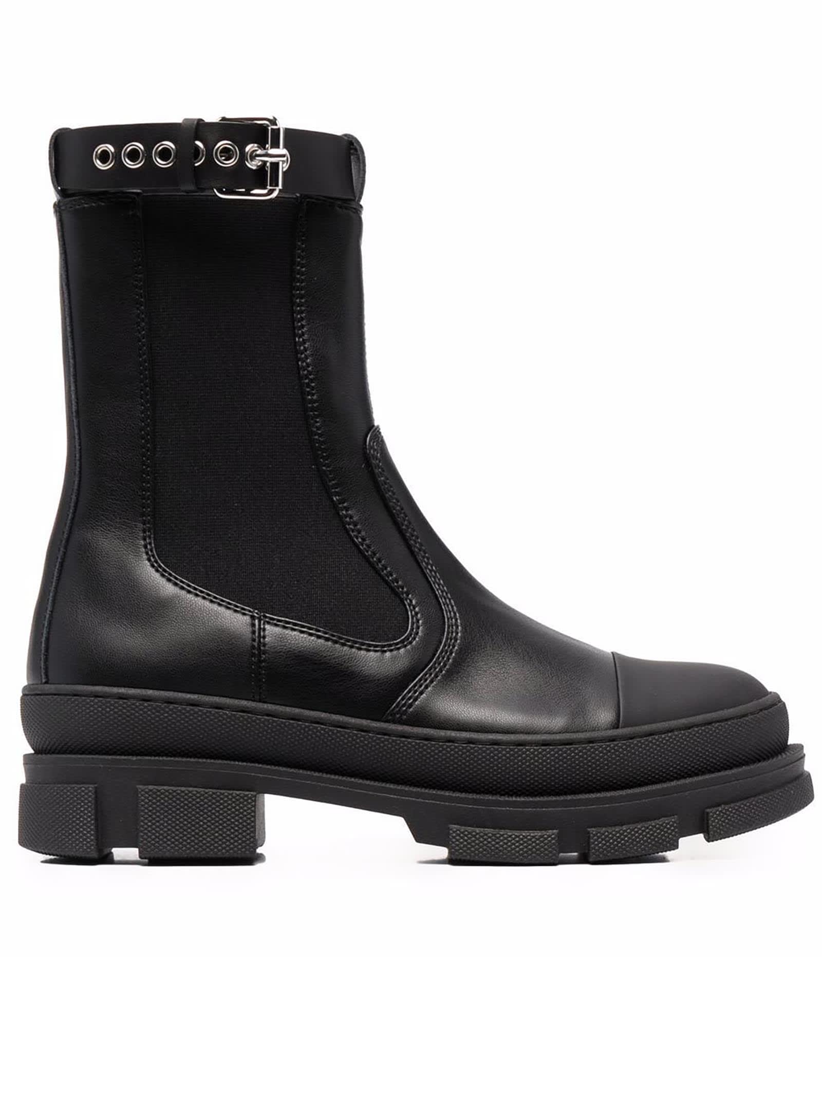 Philosophy di Lorenzo Serafini Black Leather Ankle Boots