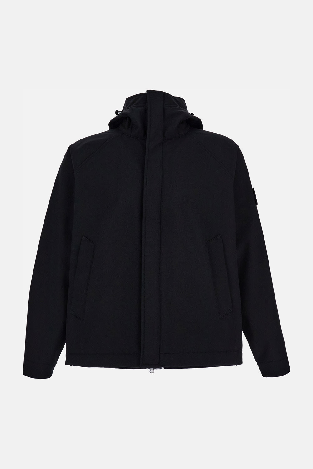 Stone Island Versatile Hooded Jacket Adjustable Features In Black