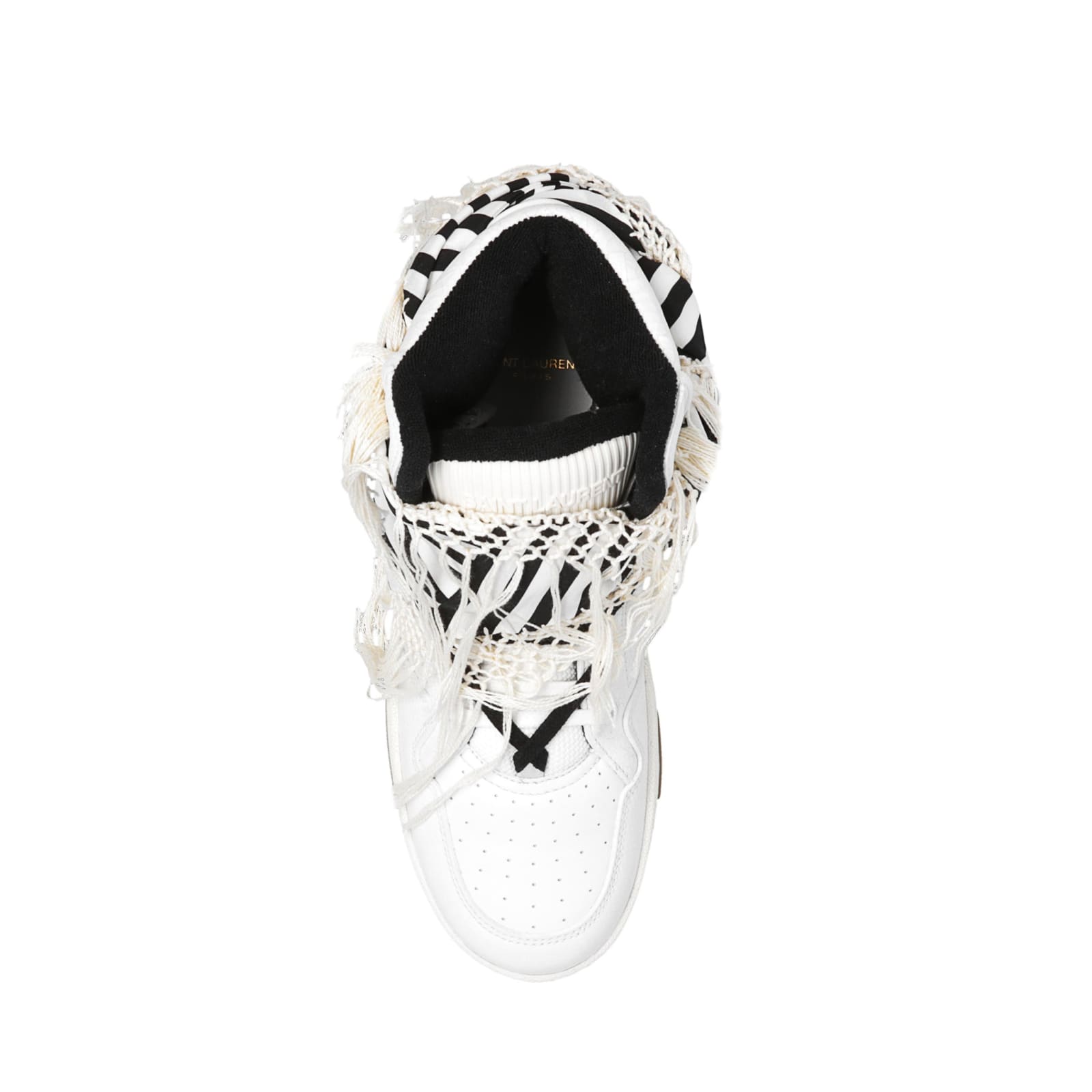 Saint Laurent Smith Leather Sneakers In White
