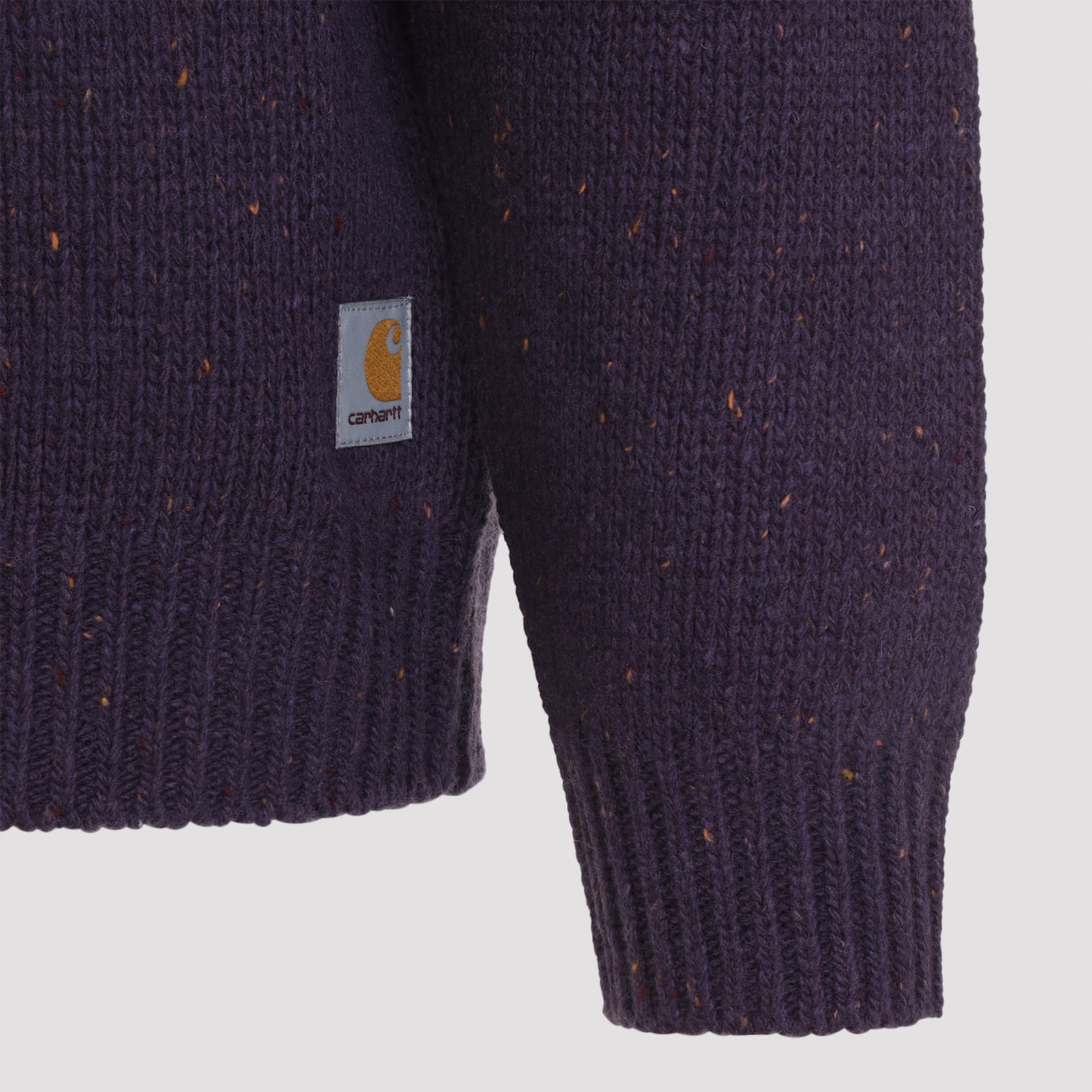 Carhartt Ribbed Cuff Knit Sweater With Hem Detail In Purple