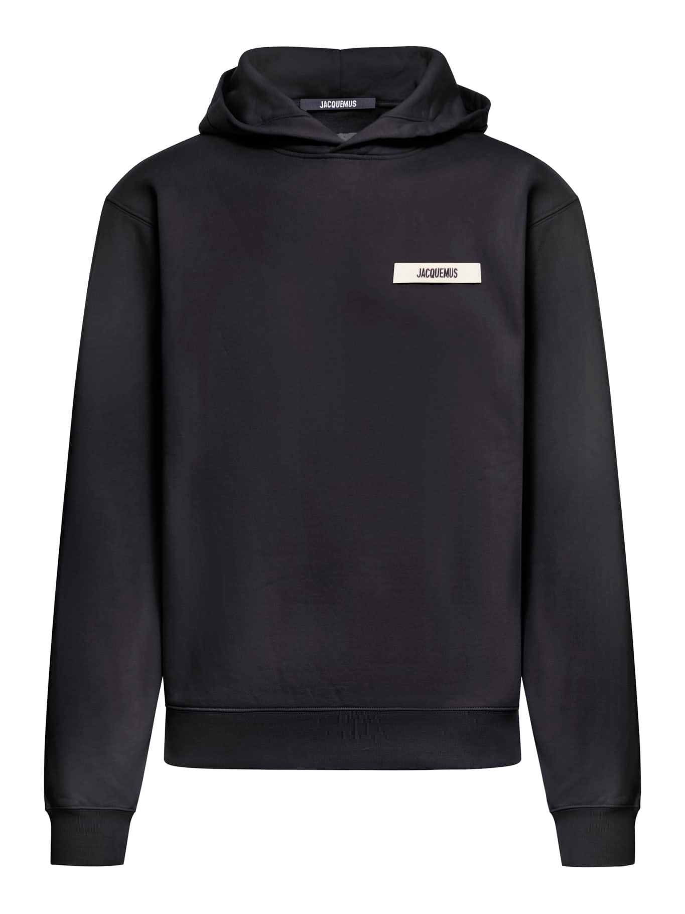 Shop Jacquemus Le Hoodie Gros Grain In Black