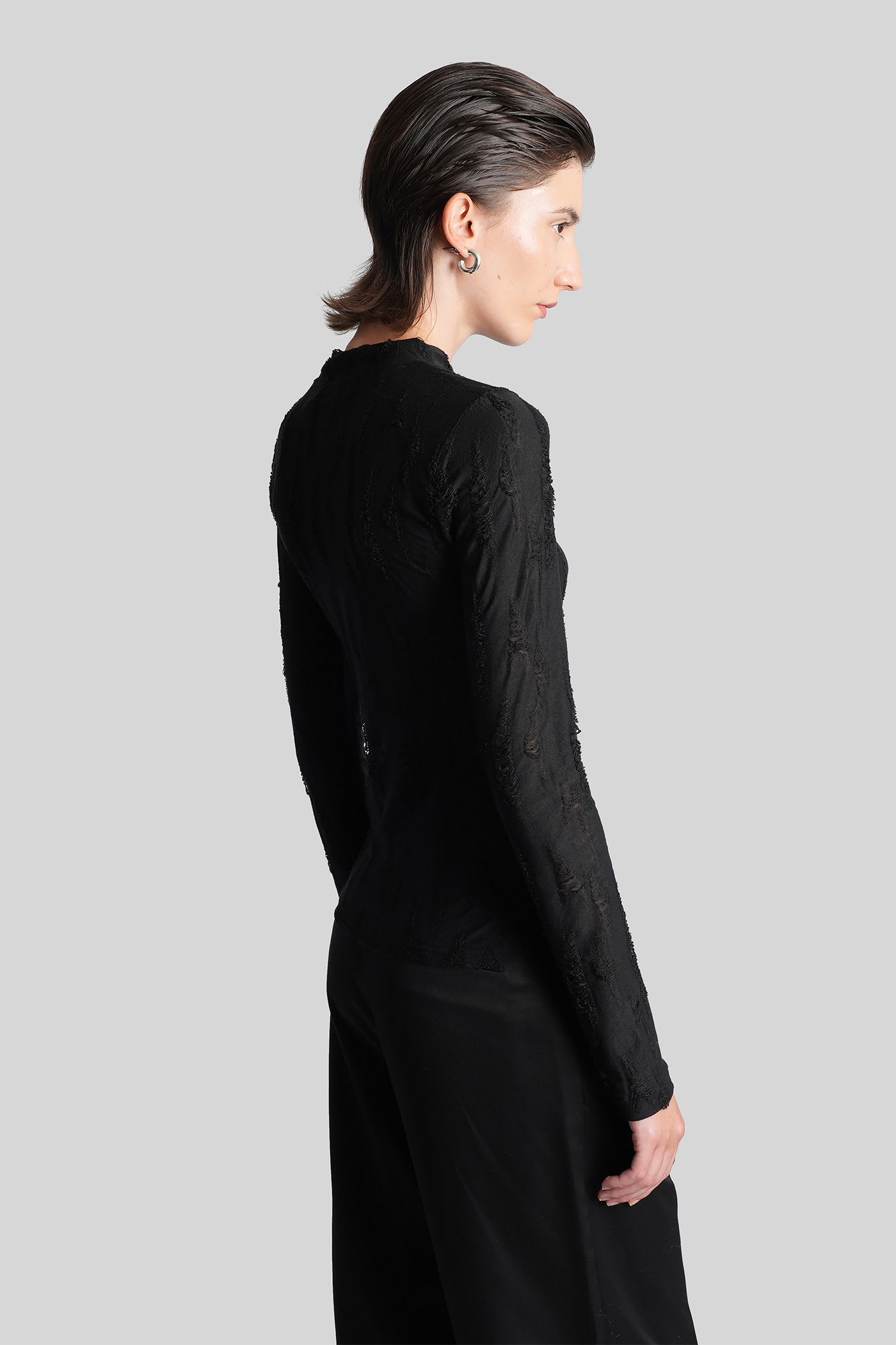 Iro Guilia T-shirt In Black Polyester In Black