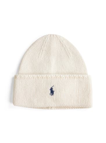 Polo Ralph Lauren Pony Beanie Hat Cold Weather In Neutral