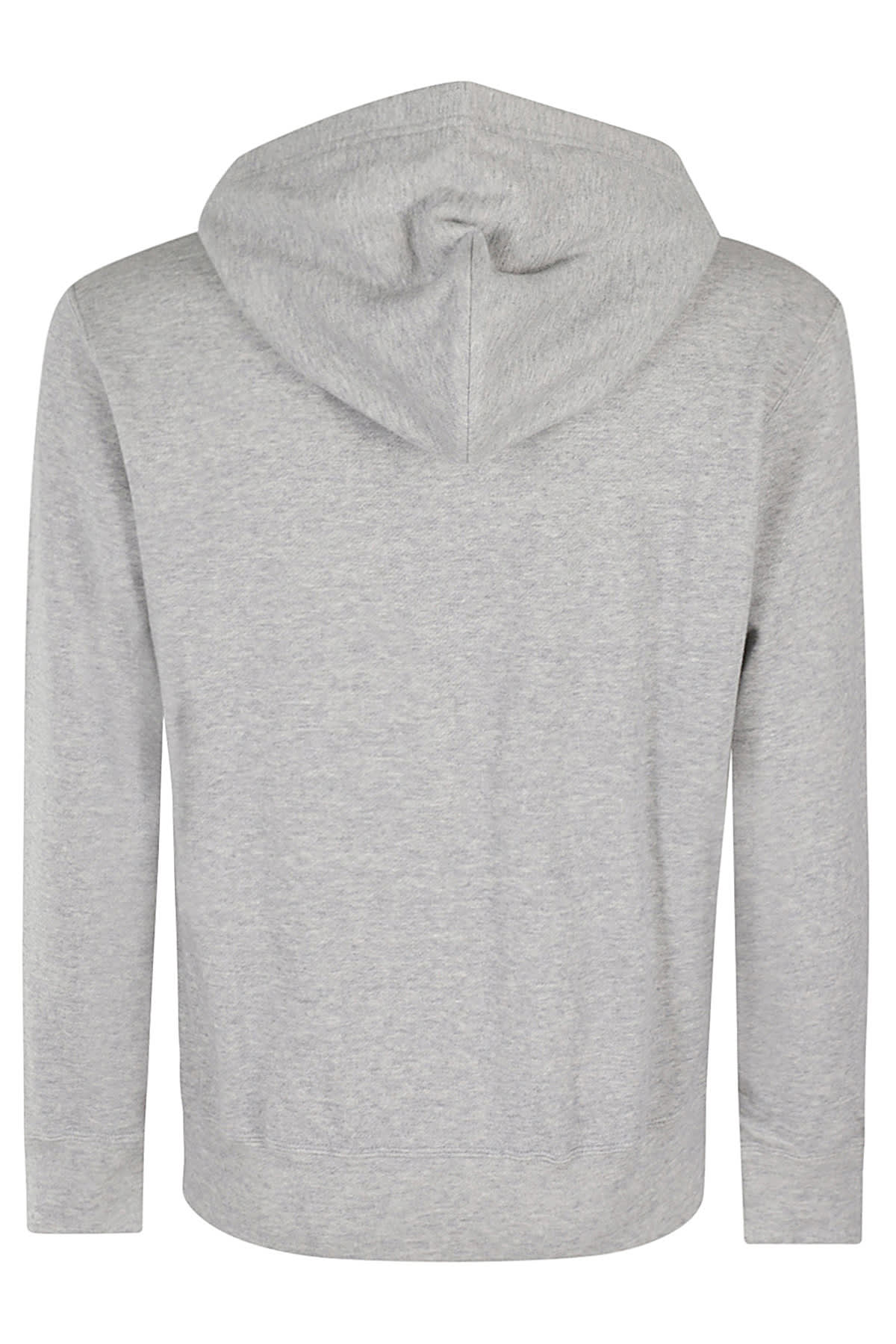Comme Des Garçons Play Mens Top Gray Brand-patch Two-welt-pockets Regular-fit Cotton-jersey Hoody In Top Gray