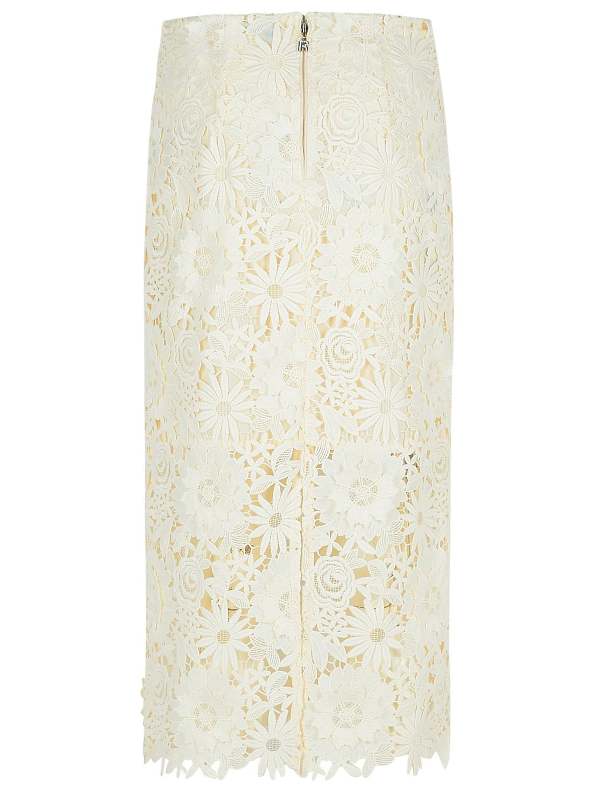 Rotate Birger Christensen Bridal Lace Pencil Skirt In White
