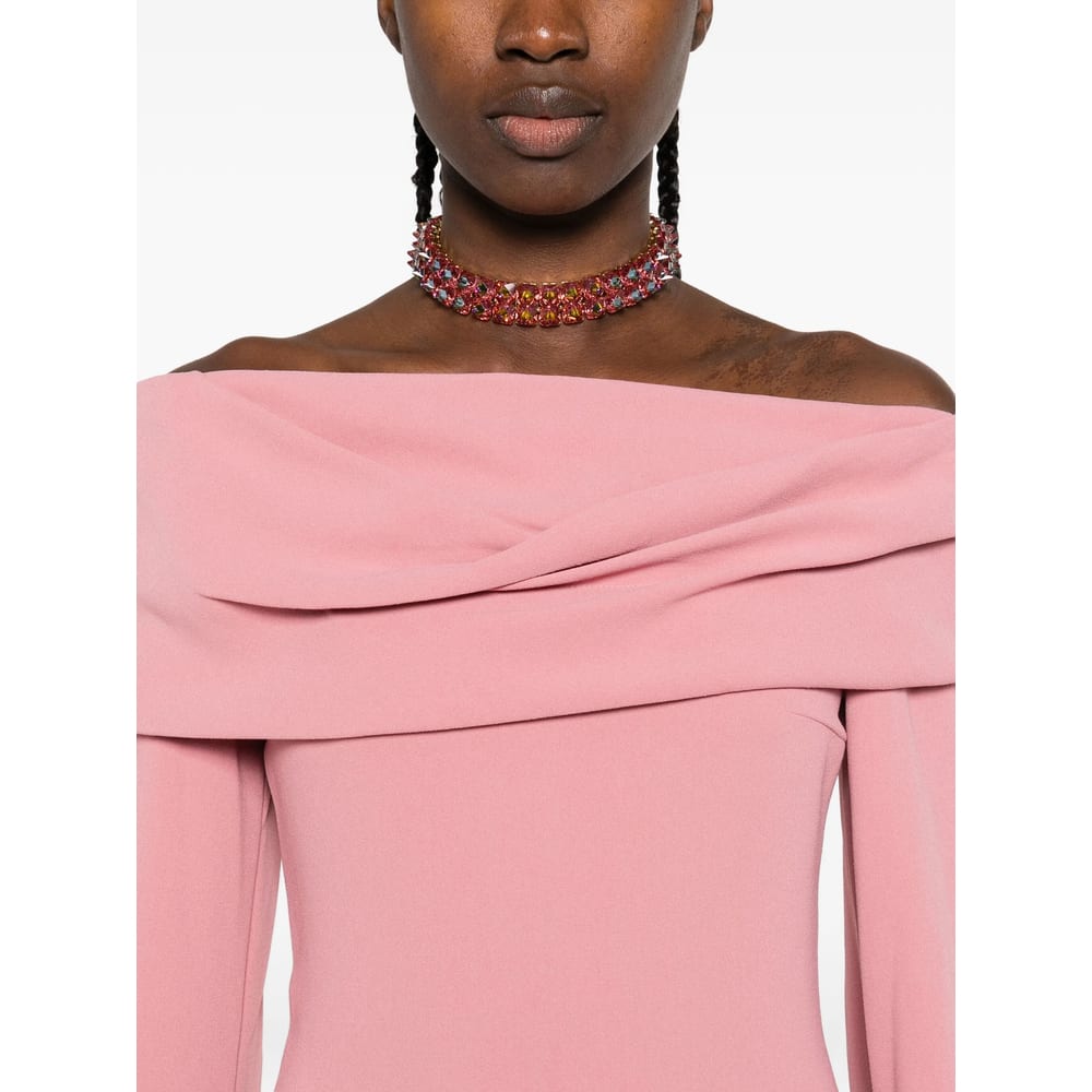 Solace London Nuri Midi Dress In Pink