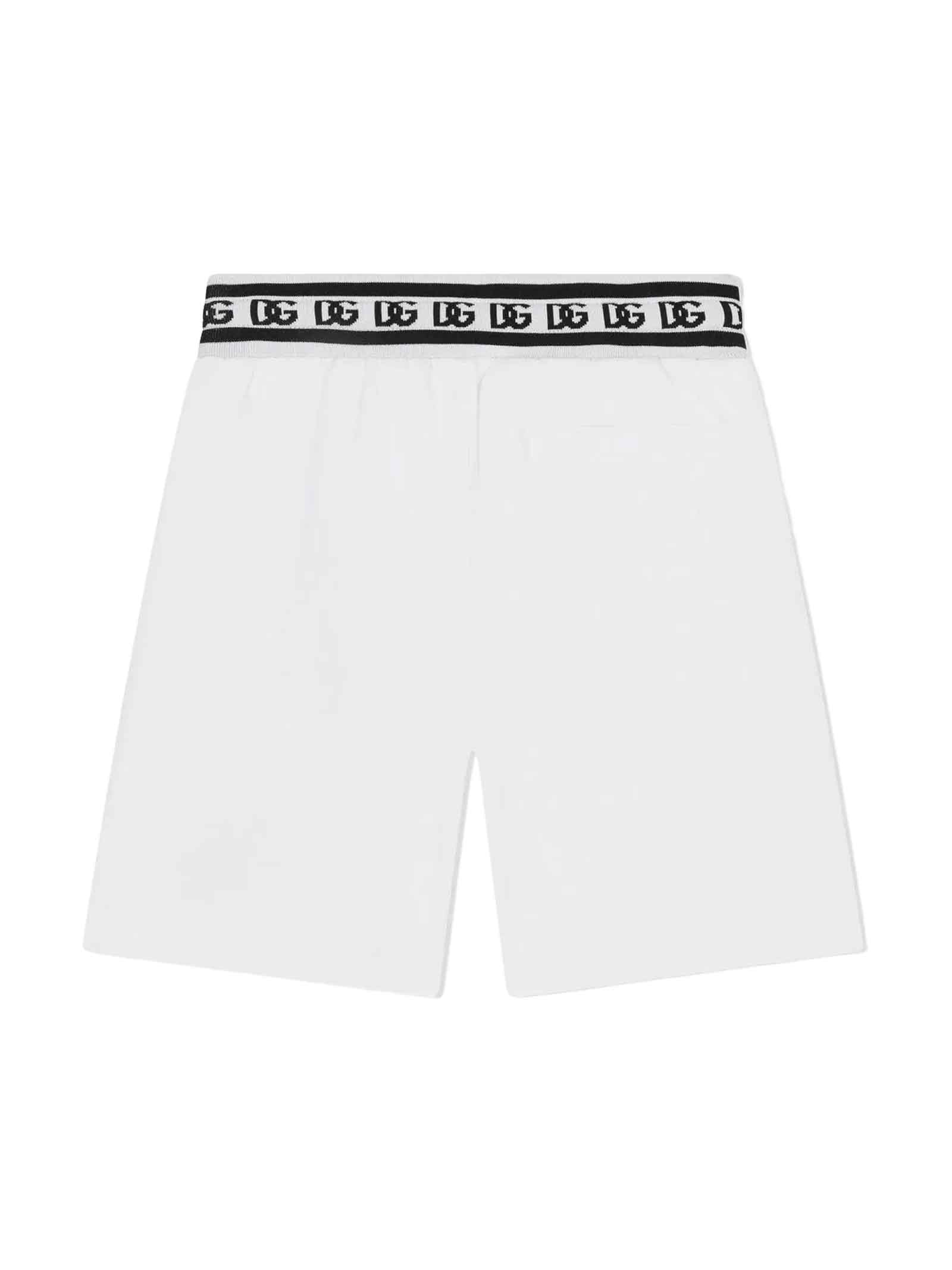 Shop Dolce & Gabbana White Shorts Boy