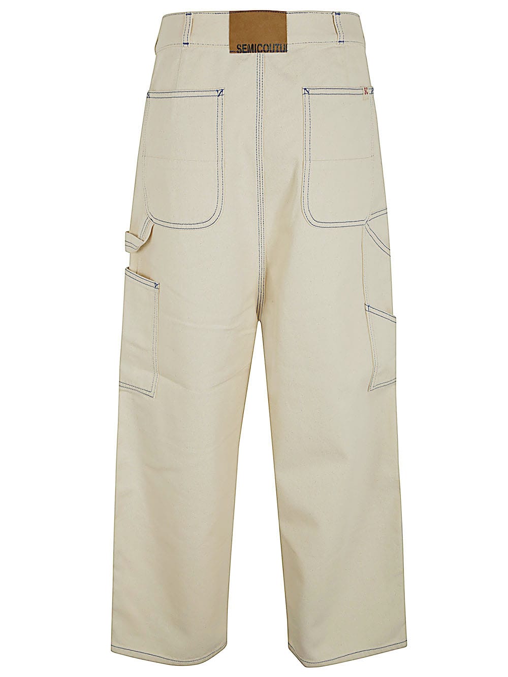 Shop Semicouture Marika Jeans In Ivory