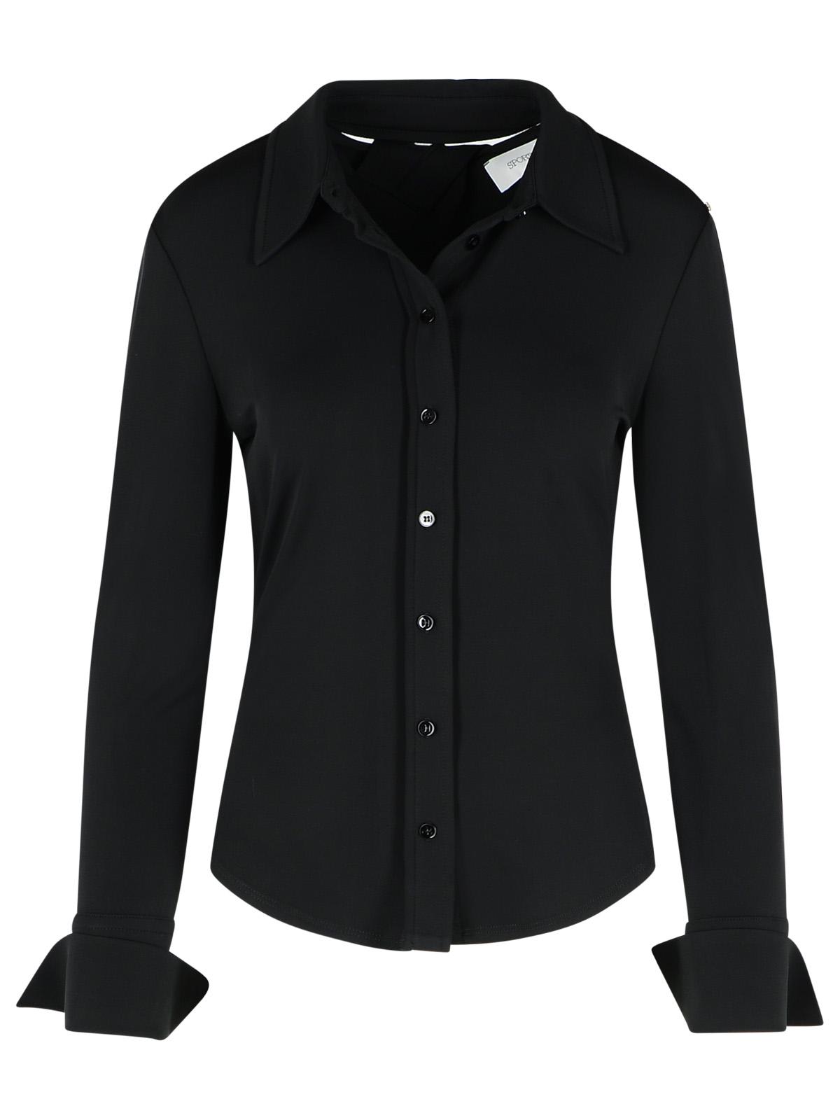 candido Black Viscose Polo Shirt