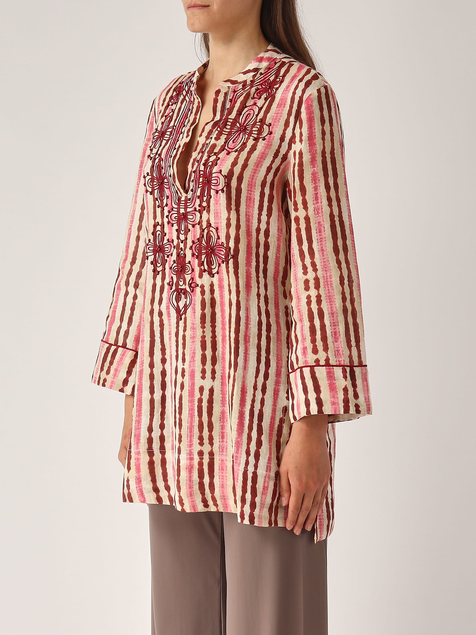 Maliparmi Camicia Caftano Shirt In Multi