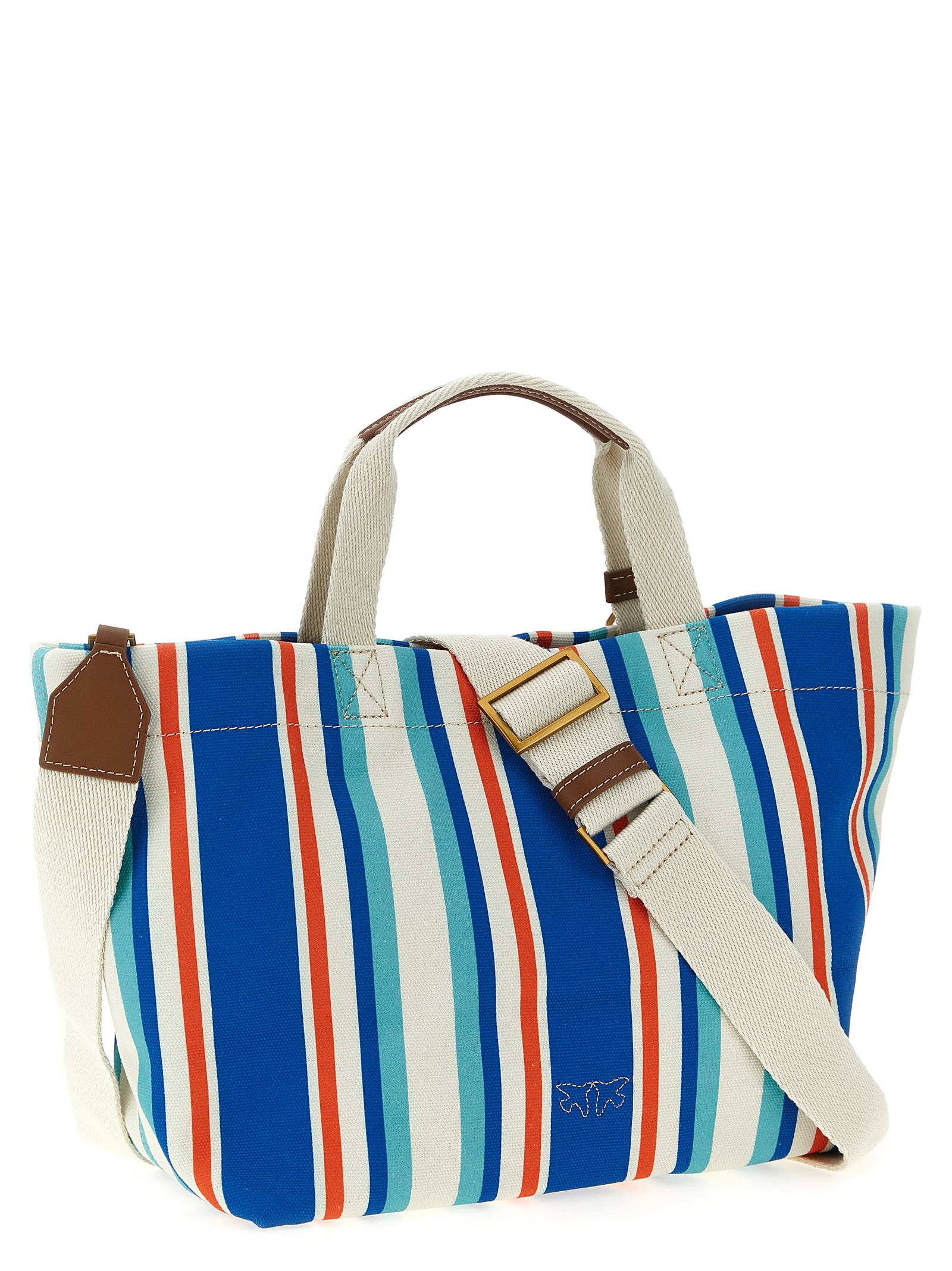 Pinko Shopping Medium Stripes Tote Bag Multicolor
