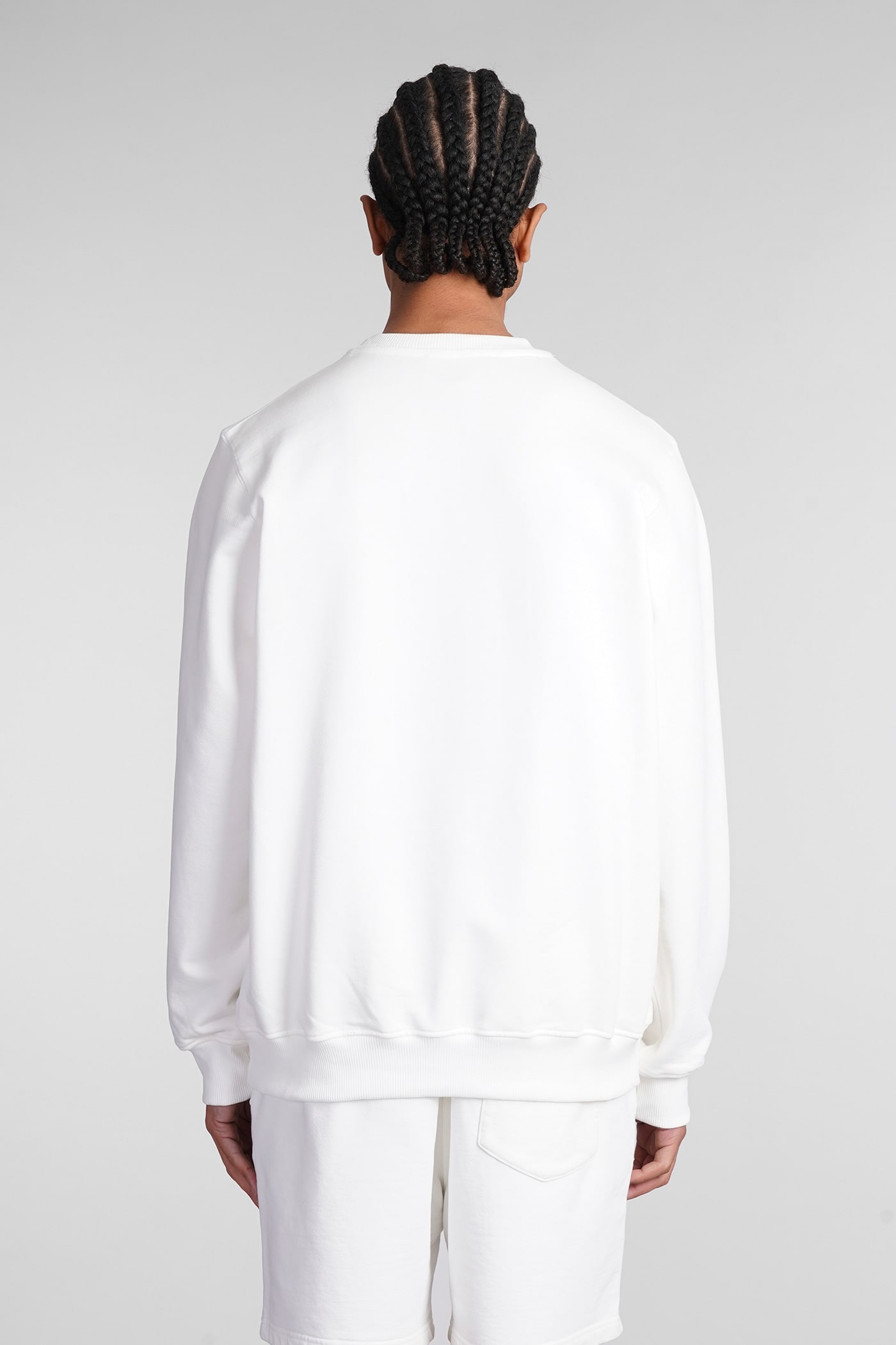 Shop Casablanca Sweatshirt In White Cotton