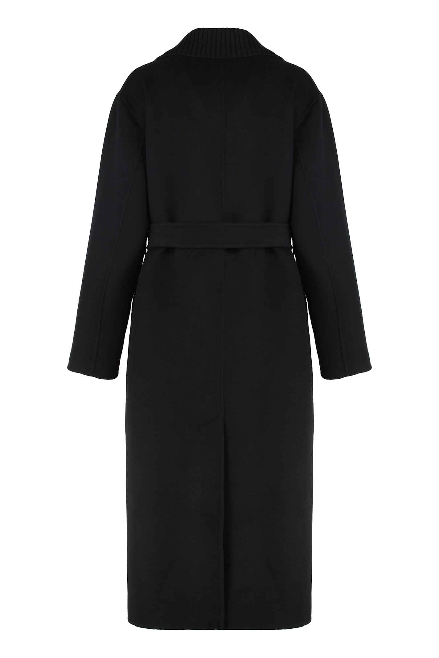 P.a.r.o.s.h Lapel-collar Belted Coat In Black