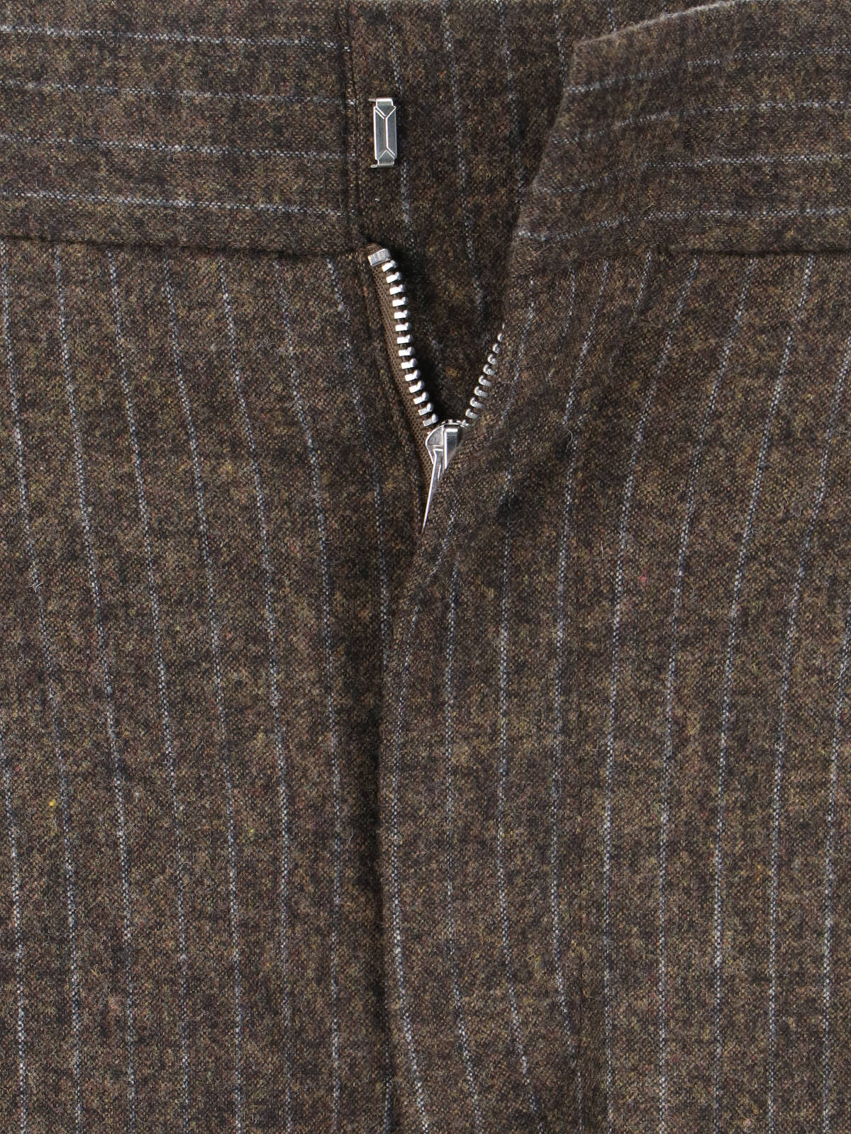 Isabel Marant Lisetta Pinstripe Pleated Wide Leg Wool Blend Trousers In Brown