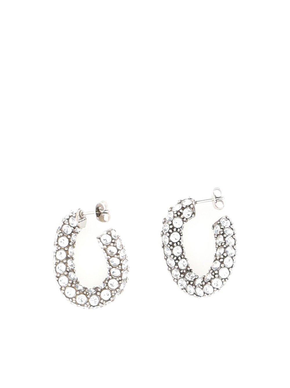 Isabel Marant Funky Ring Embellished Earrings In Silver