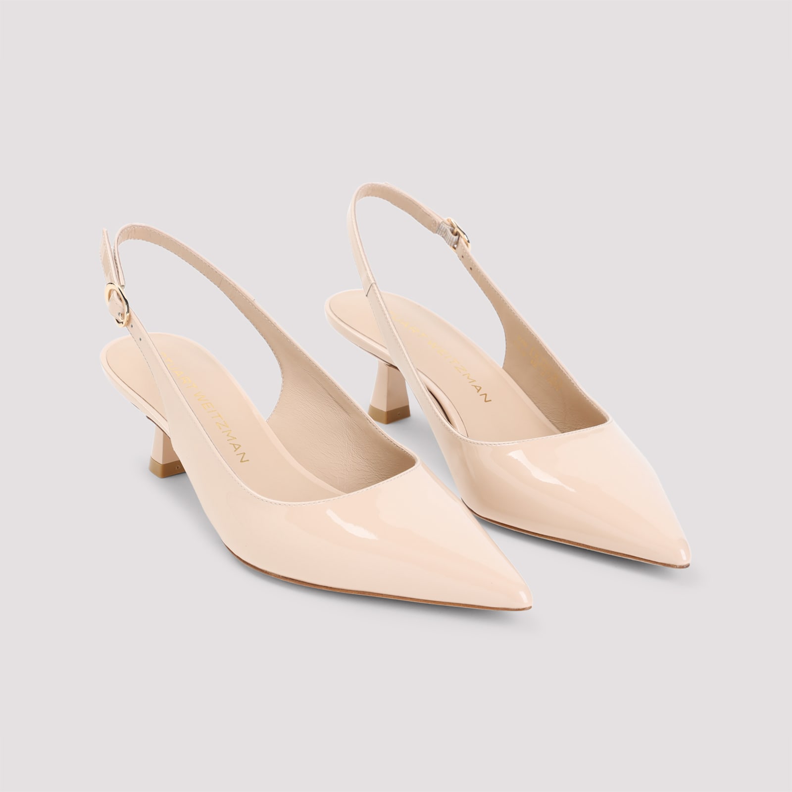 Stuart Weitzman Patent Leather Slingback Pumps With 5cm Heel In Multi