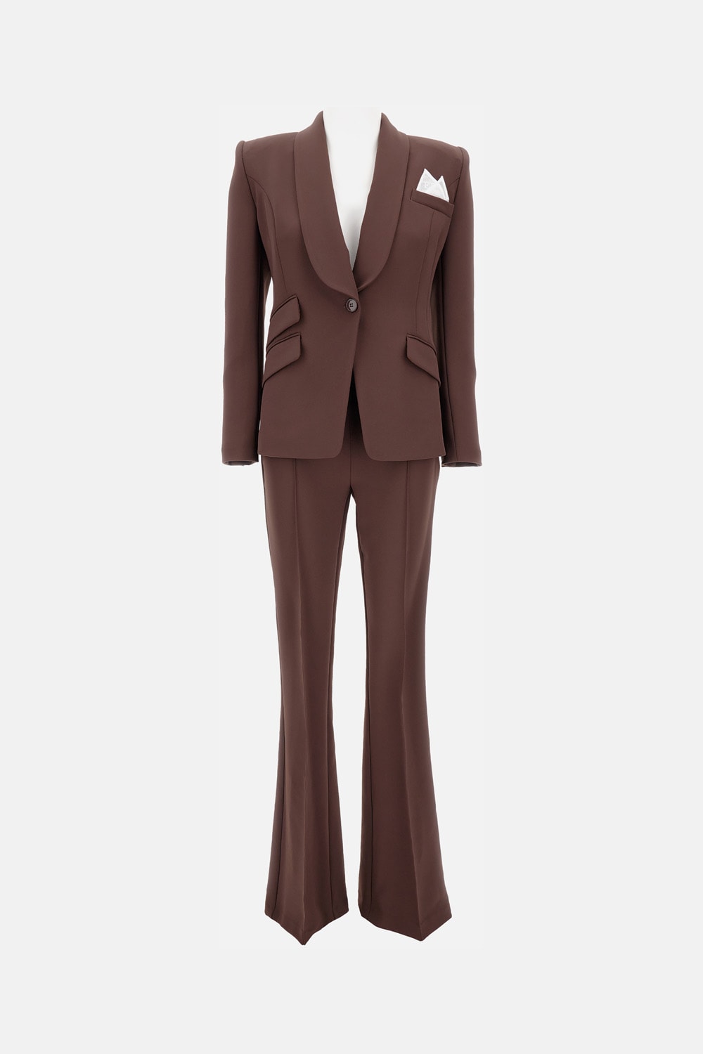 Elisabetta Franchi Tailored Suit In Brown