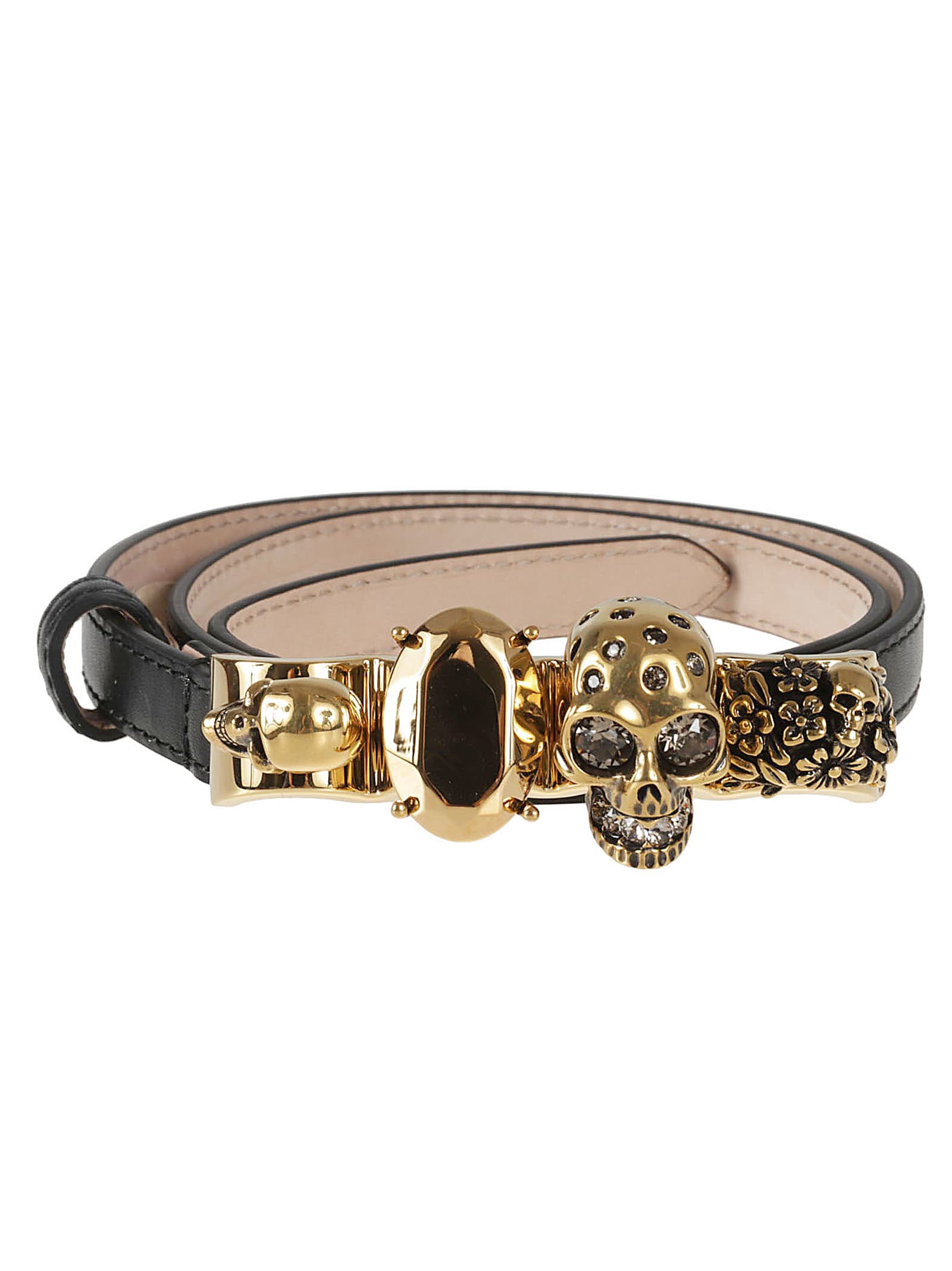 Shop Alexander Mcqueen The Knuckle Belt In Black