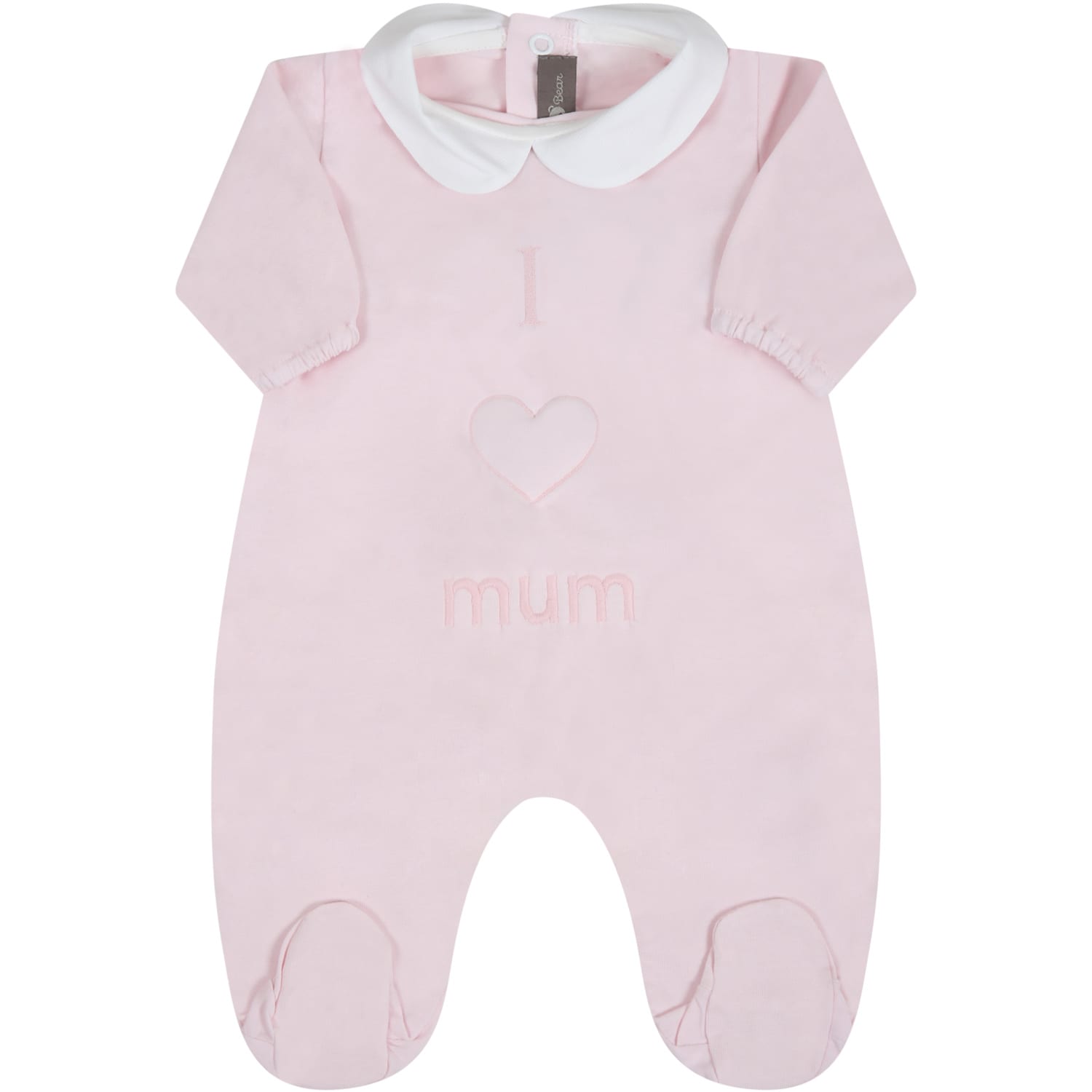 Little Bear Pink Babygrow For Babygirl With Writing