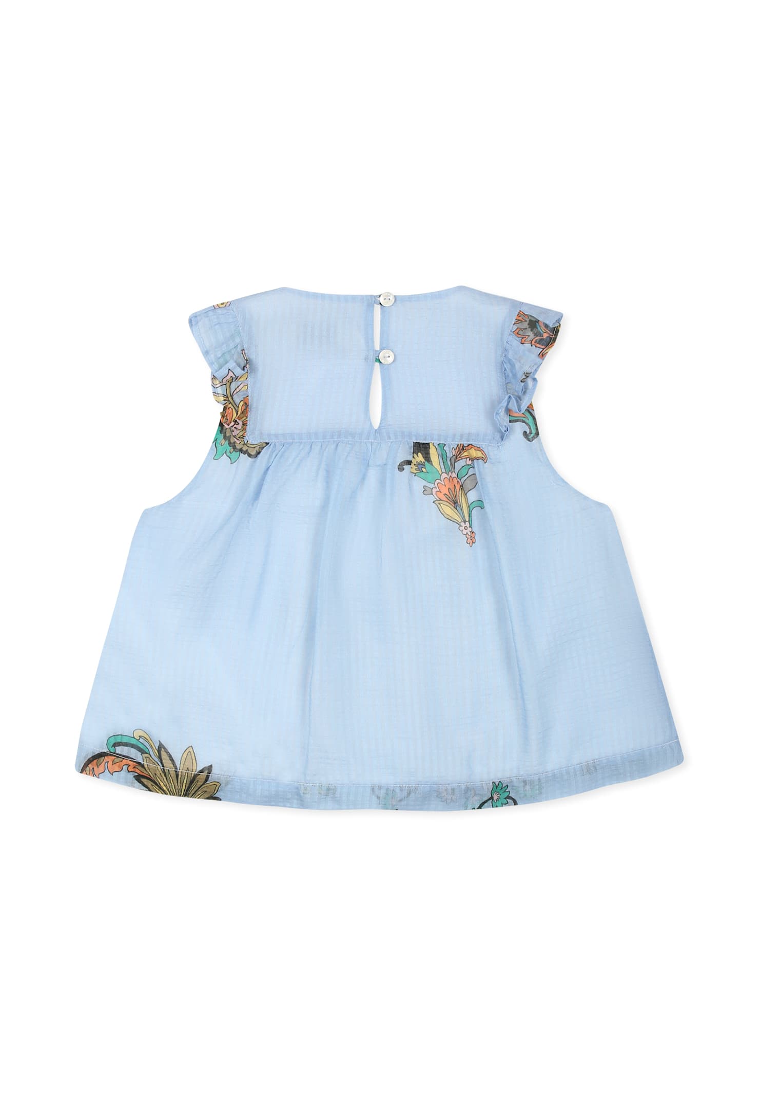 Etro Paisley-print Dress In Light Blue