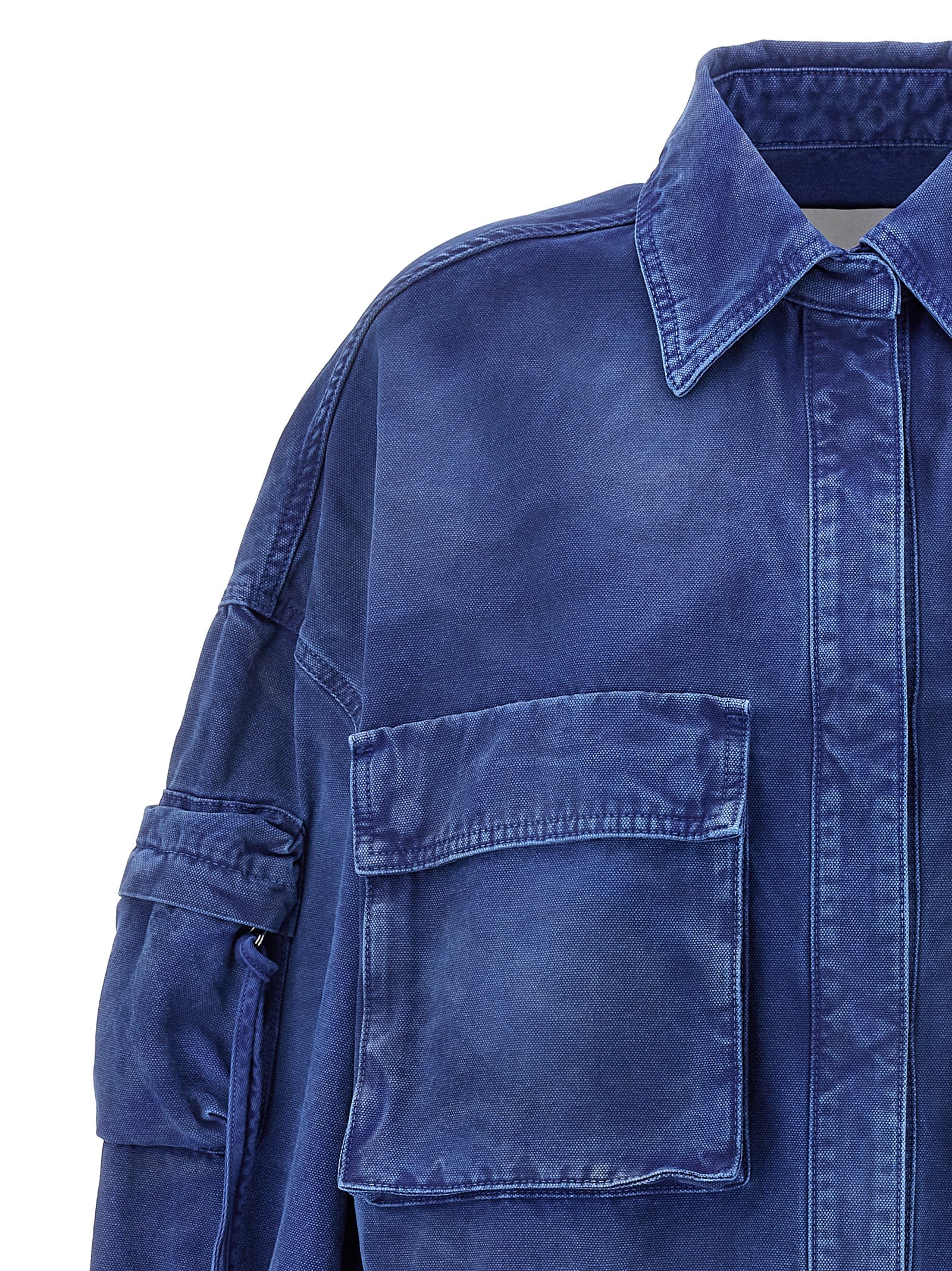 Shop Attico Fern Coat In Blue