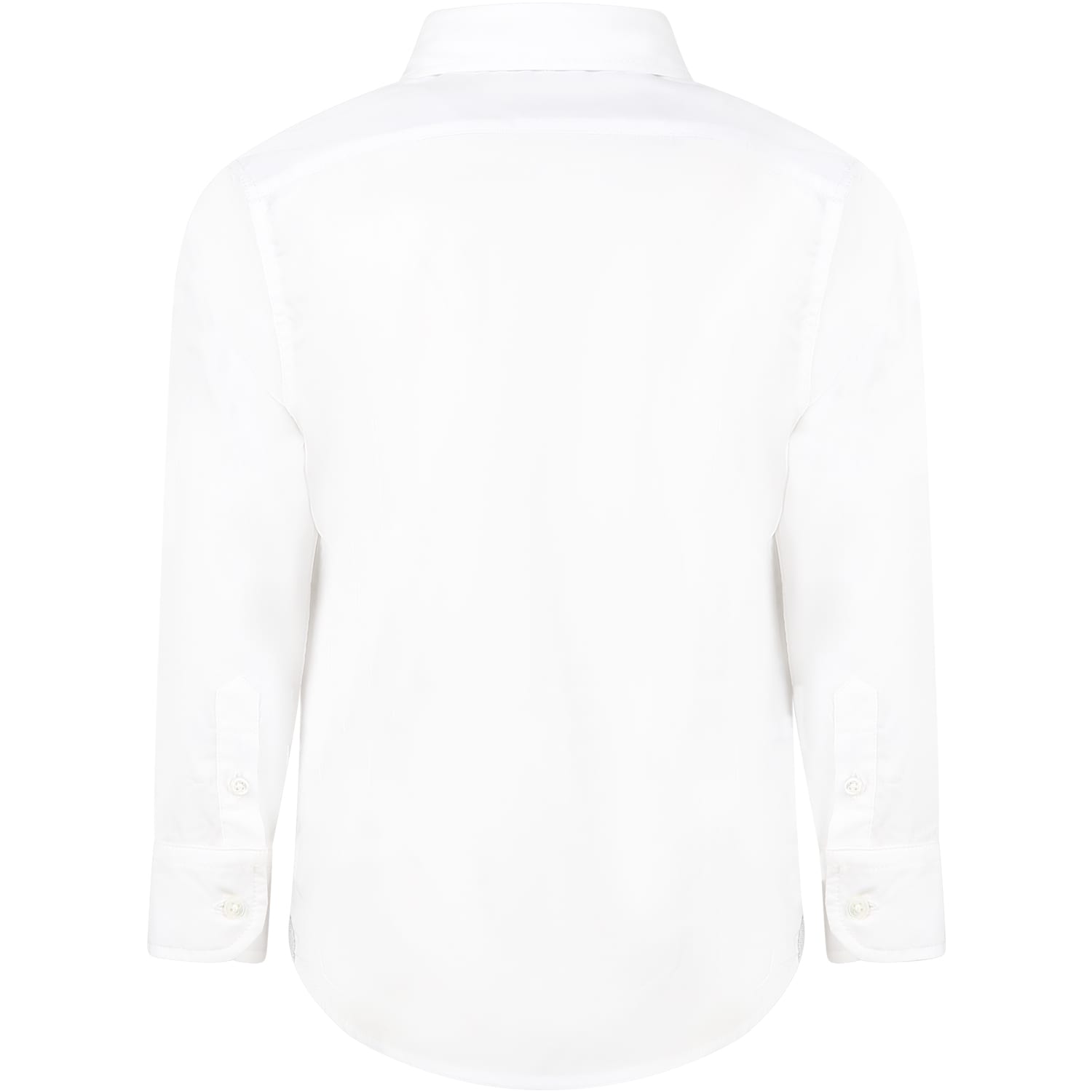 Shop Eleventy White Shirt For Boy With Logo