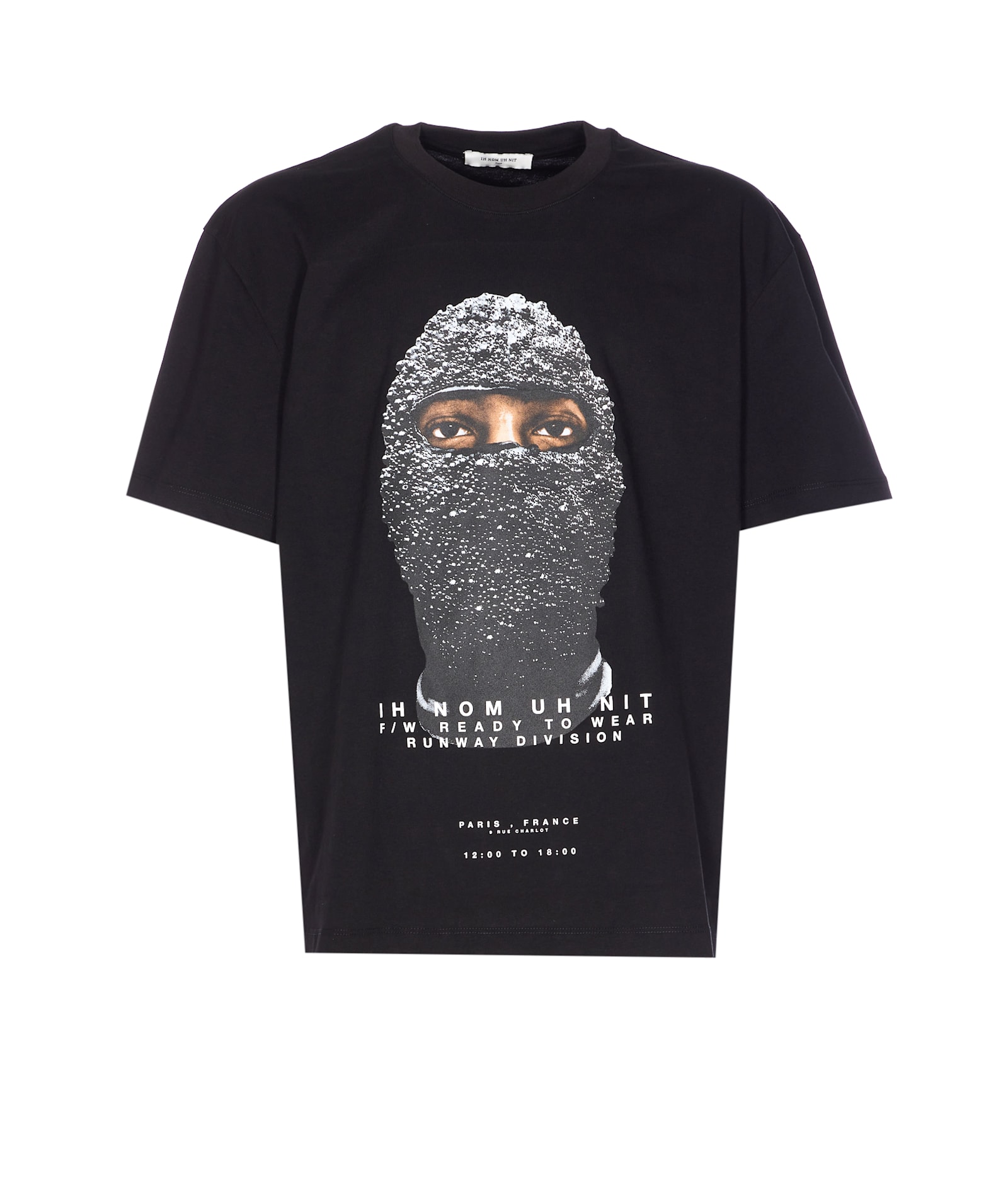 Ih Nom Uh Nit Graphic Mask Print Crewneck T-shirt In Black