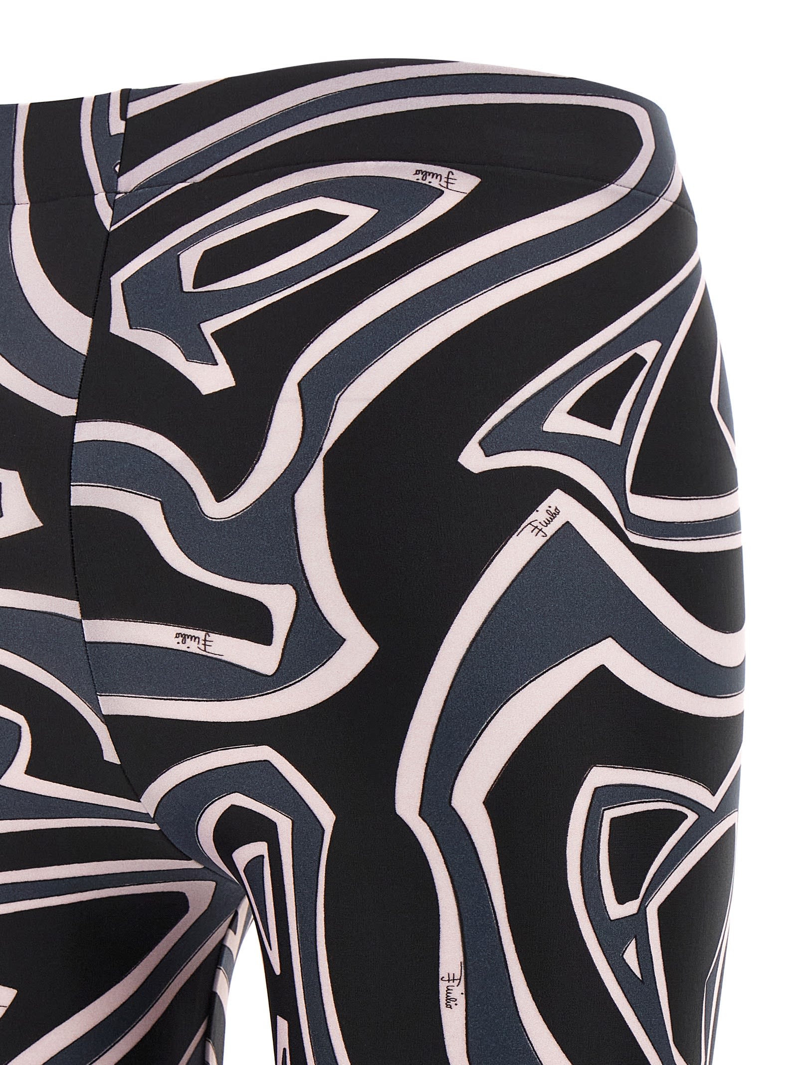 Pucci Abstract Pattern Stretch Fit Trousers In Black