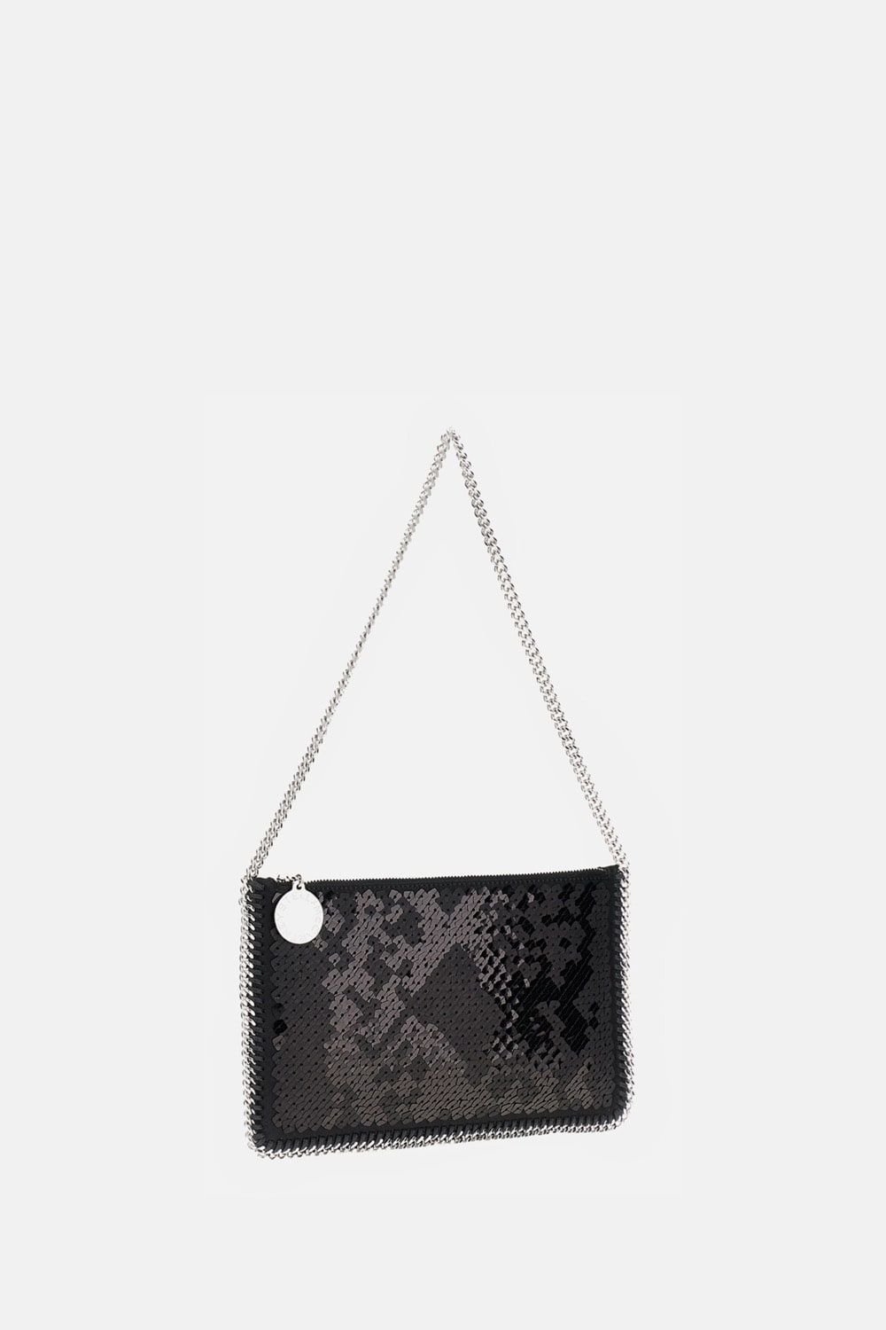 Stella Mccartney Falabella Pochette With Sequins Embroidery In Black