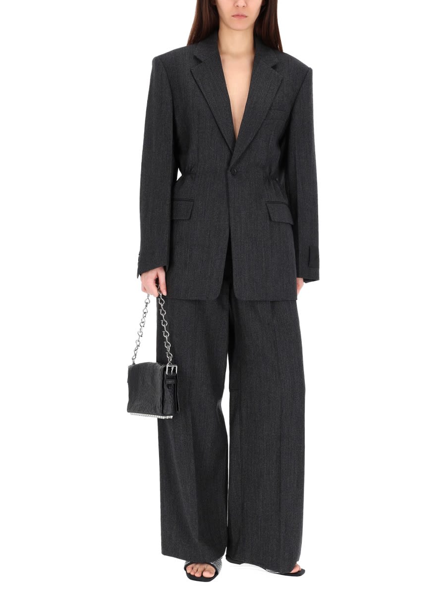 Alexander Wang Wool Blazer In Gray