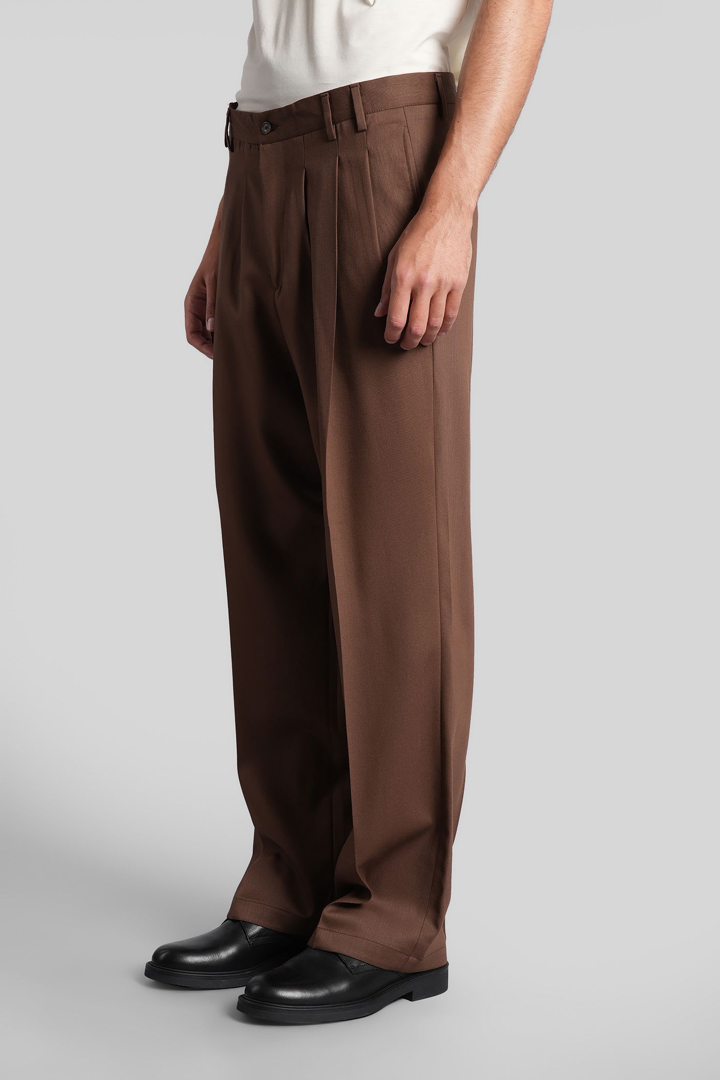 Costumein Norrie Pants In Brown Wool In Brown