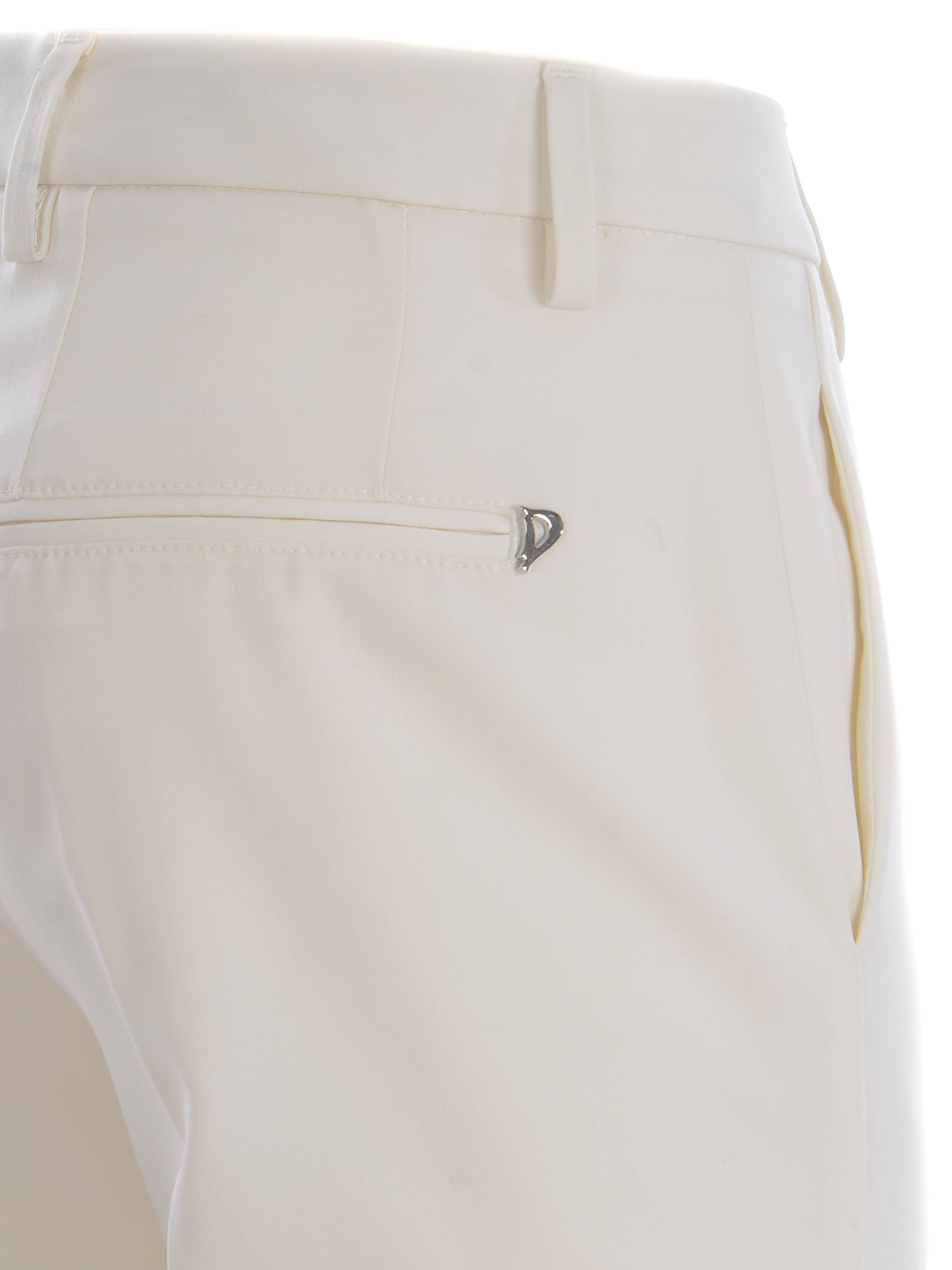 Shop Dondup Trousers  Lexi Made Of Cool Wool In White