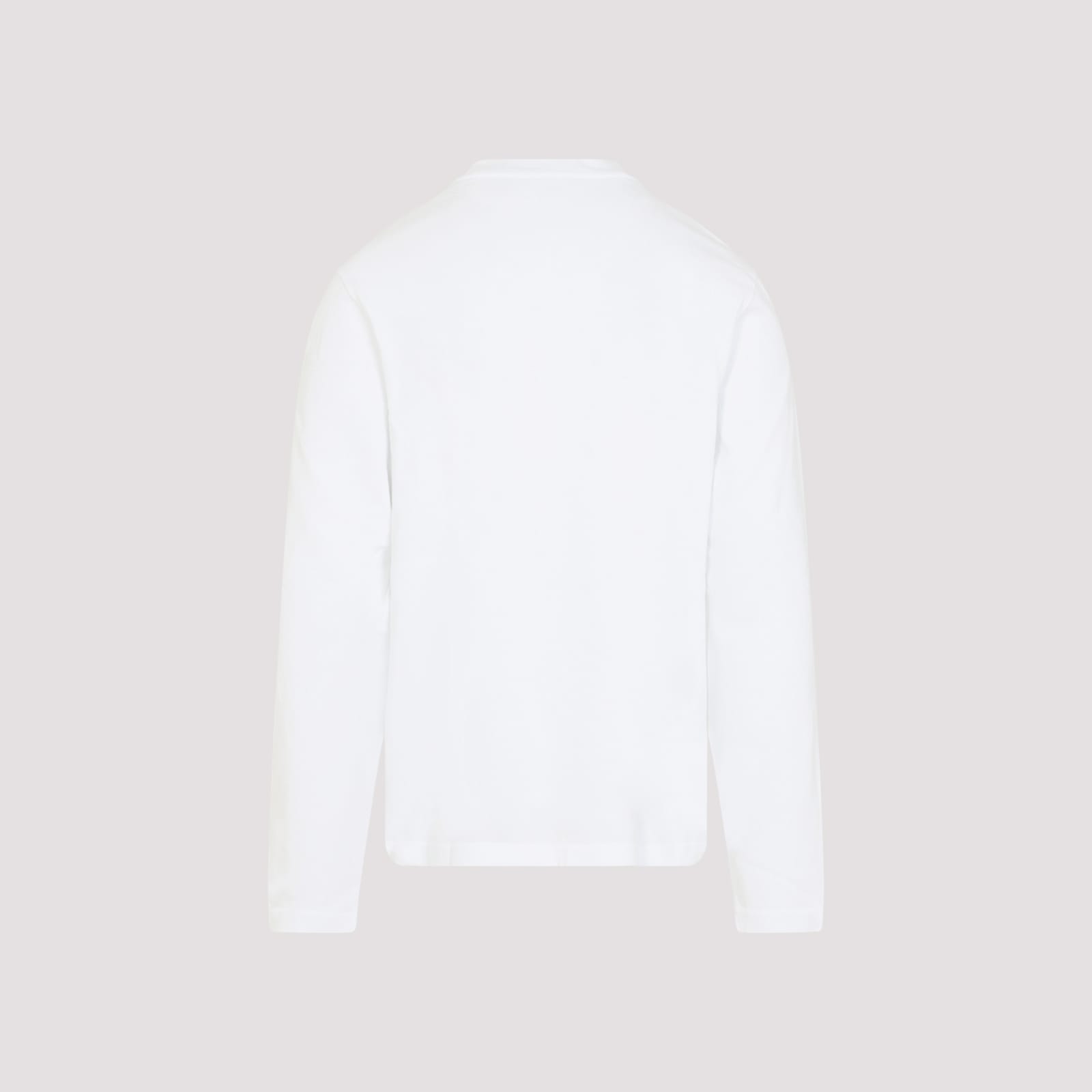 Jacquemus Le Tshirt Gros Grain Cotton Ls T-shirt In White