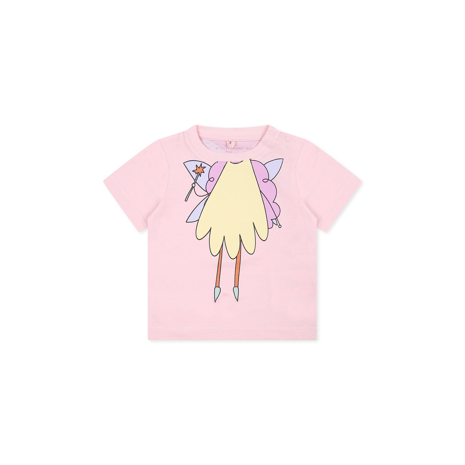 Stella Mccartney Printed Cotton Jersey T-shirt In Pink