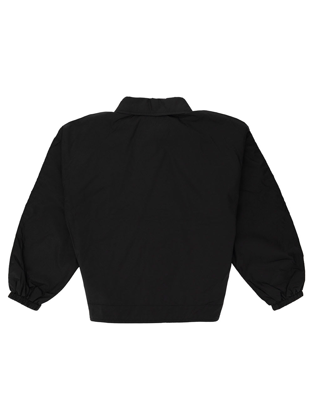 Shop Marni Black Shirt With Tonal Logo Embroidery In Nylon Boy