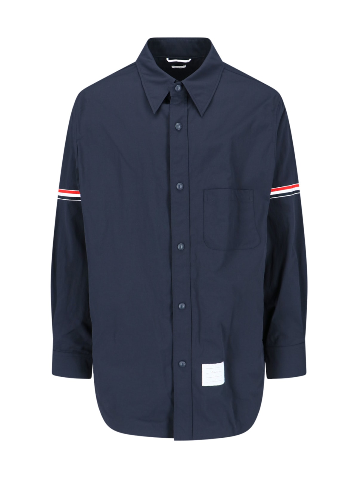 Thom Browne - Nylon Buttons Jacket In Blue