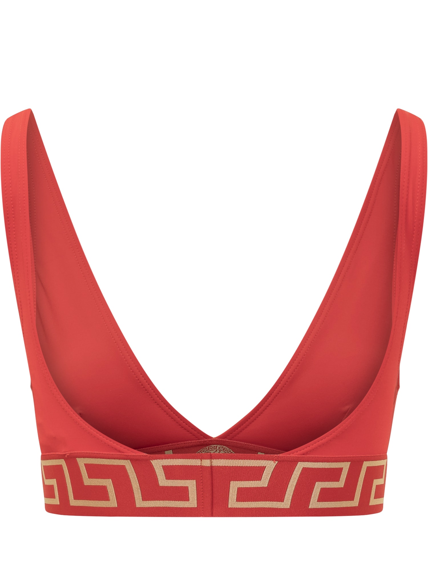 Shop Versace Bikini Top In Red