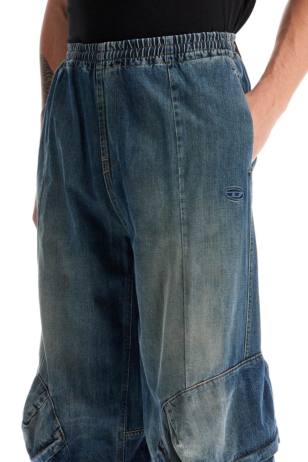 Diesel D-para-short-fsf Cropped Jeans In Denim (blue)
