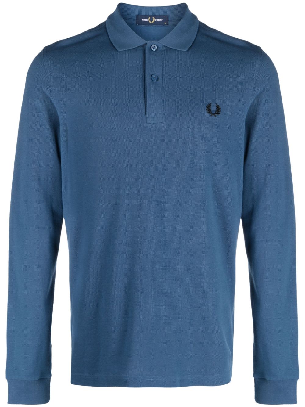 Shop Fred Perry Fp Long Sleeve Plain Shirt In Midnight Blue