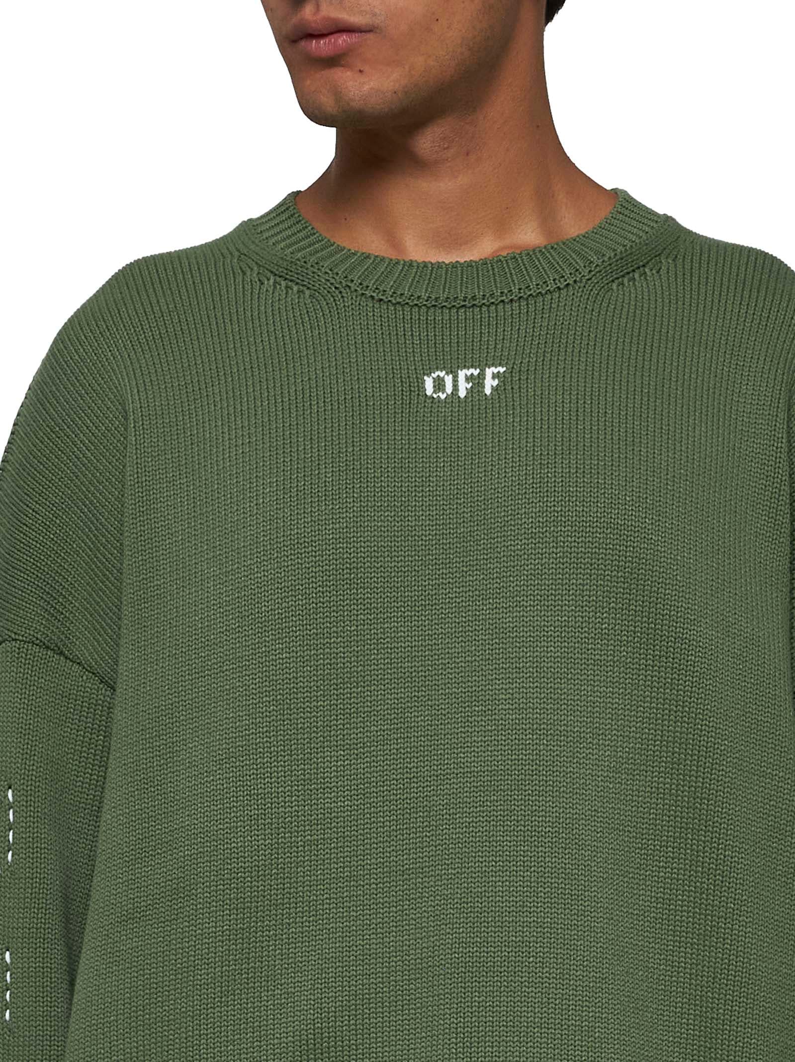 Shop Off-white Sweater In Four Leaf