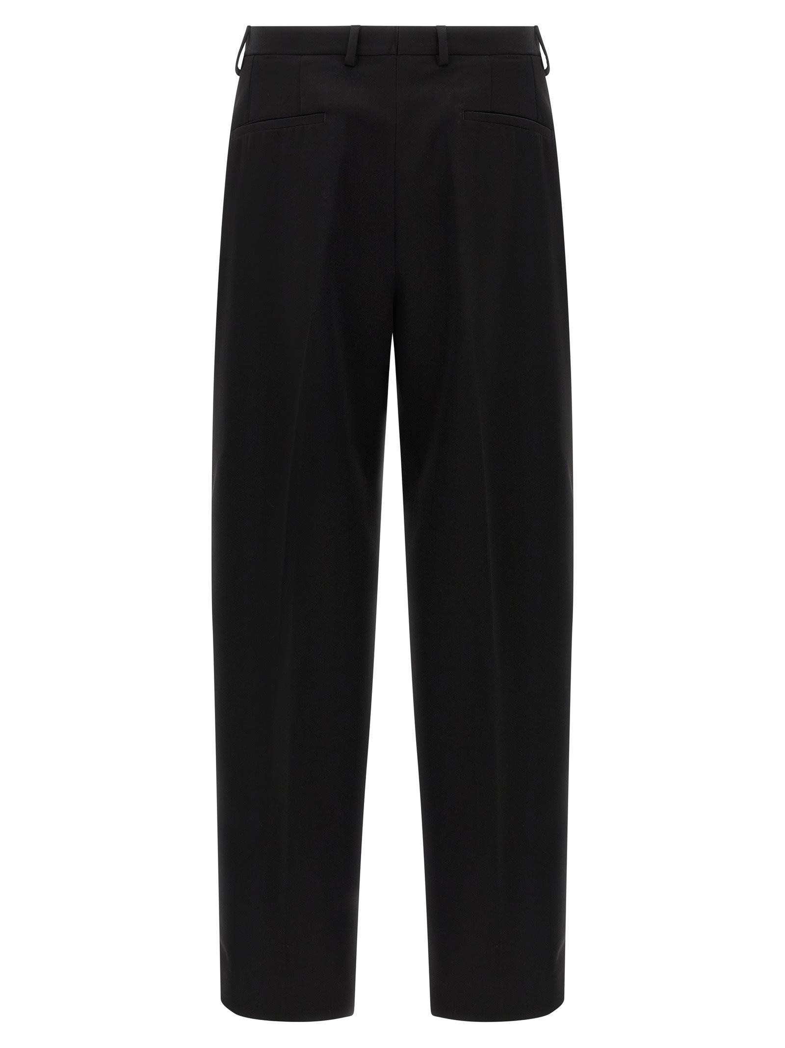 Dolce & Gabbana Men Satin Band Pants In Black