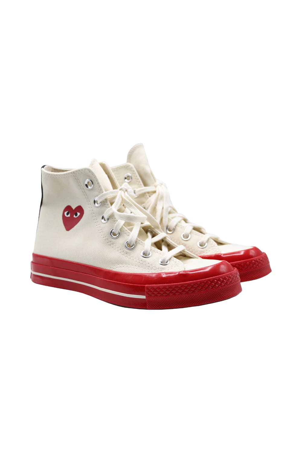 Shop Comme Des Garçons Play Red Sole Chuck 70 In White