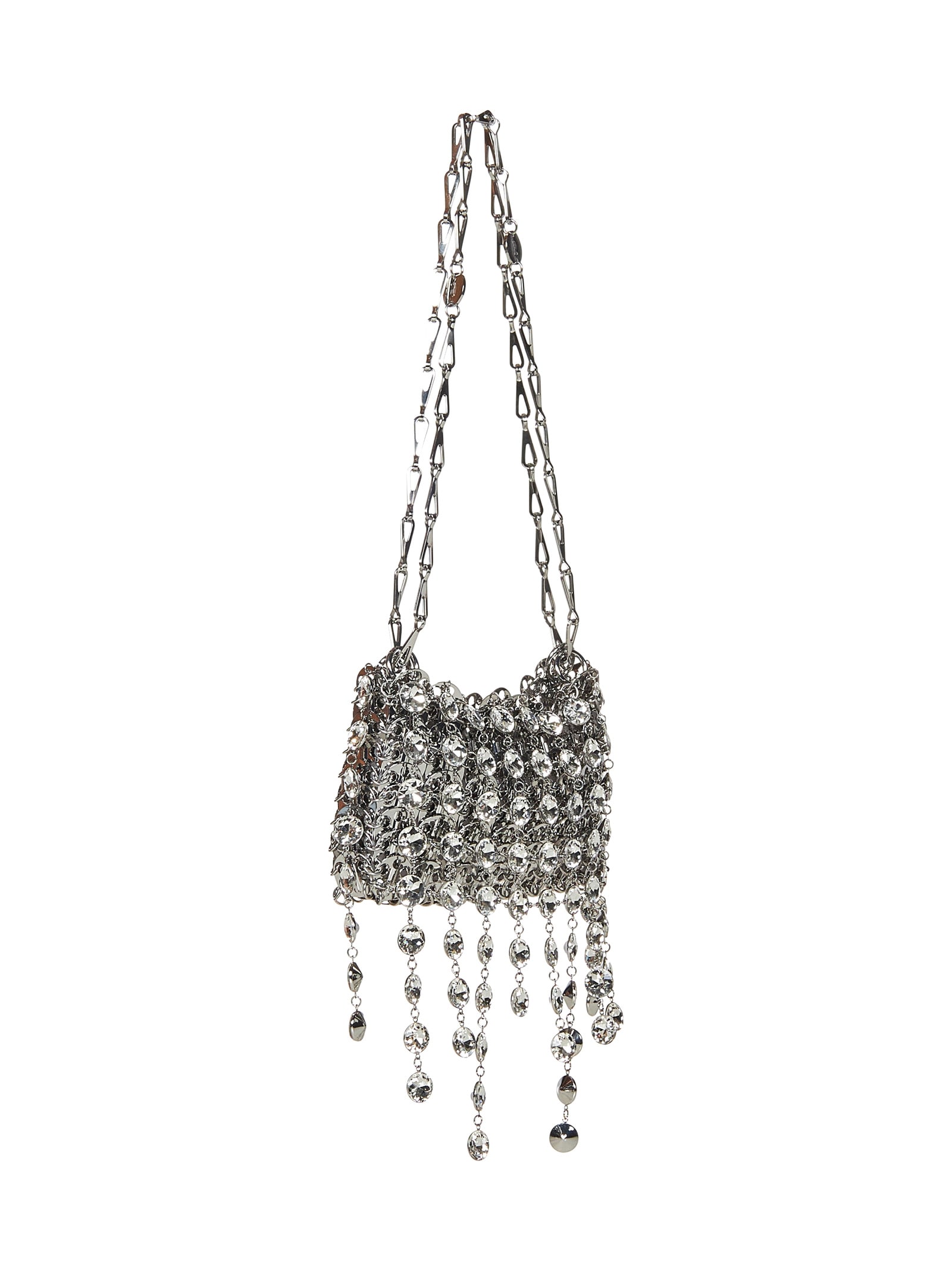 Shop Rabanne 1969 Nano Bag Shoulder Bag In Silver