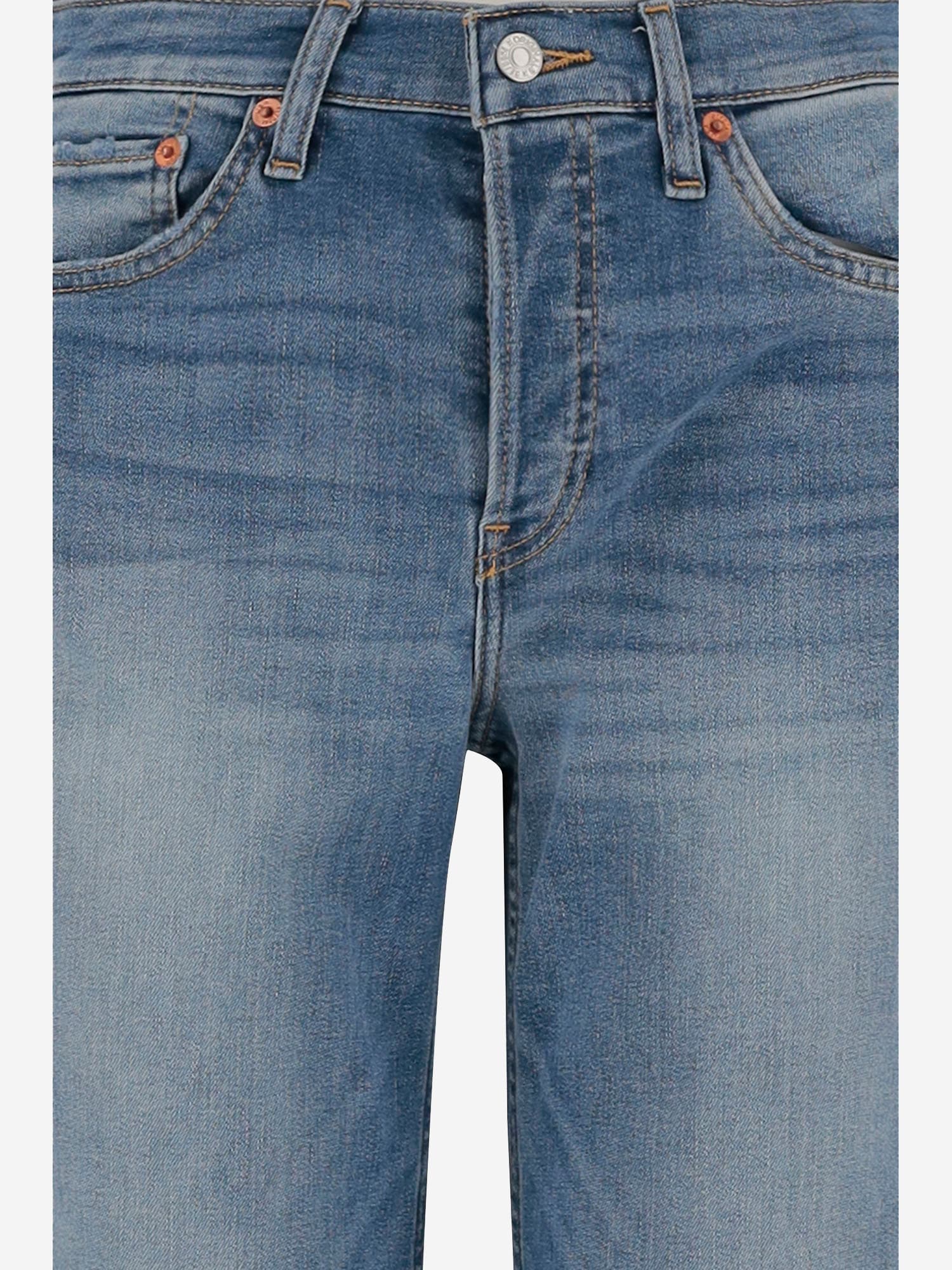 Re/done Midrise Cotton Blend Wide Jeans In Denim