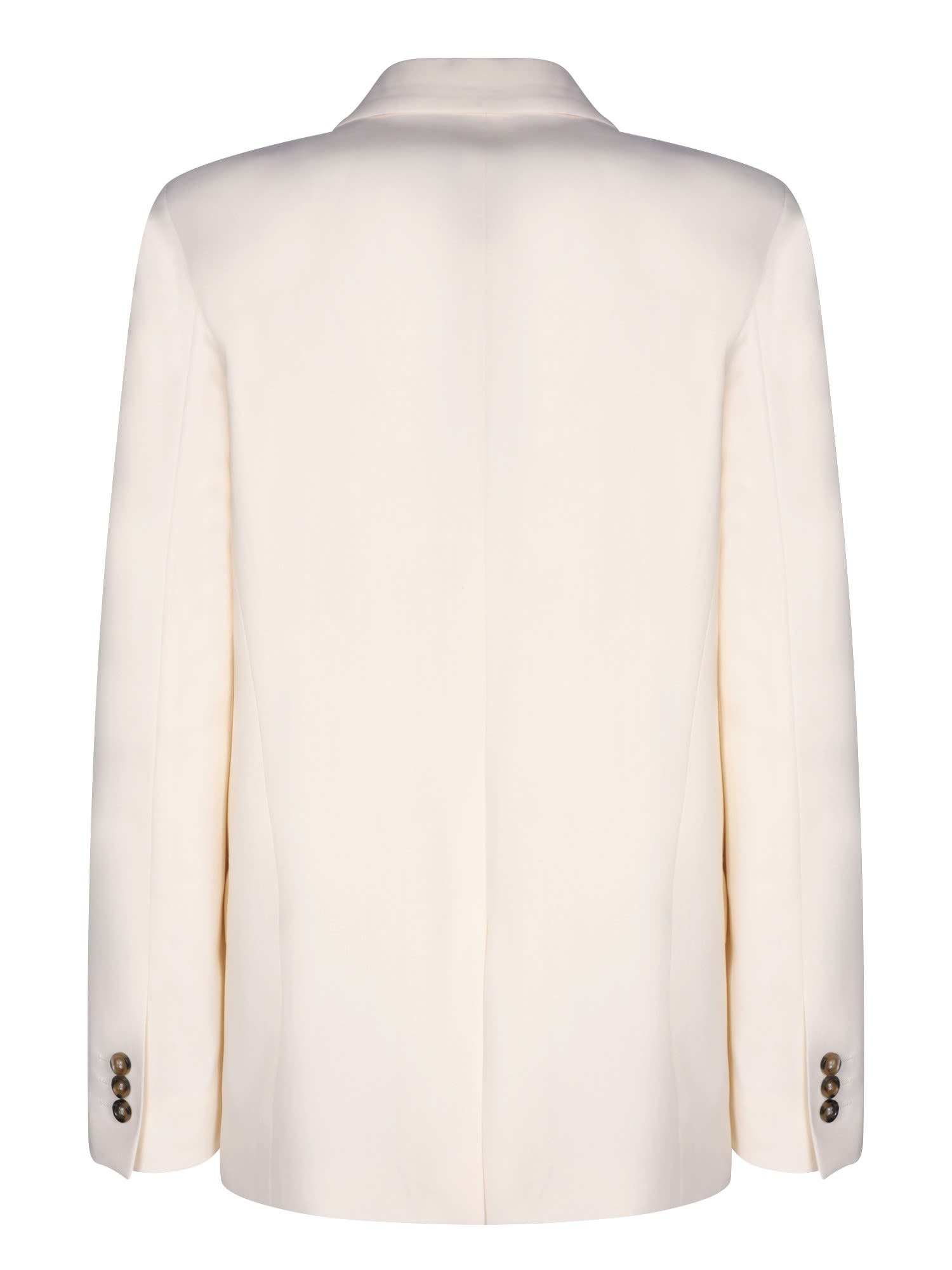 Shop Msgm Single-breasted White Jacket
