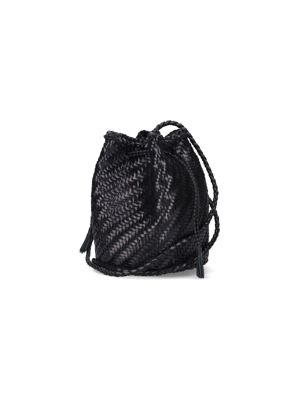 Shop Dragon Diffusion Pompom Double Jump Bucket Bag In Black