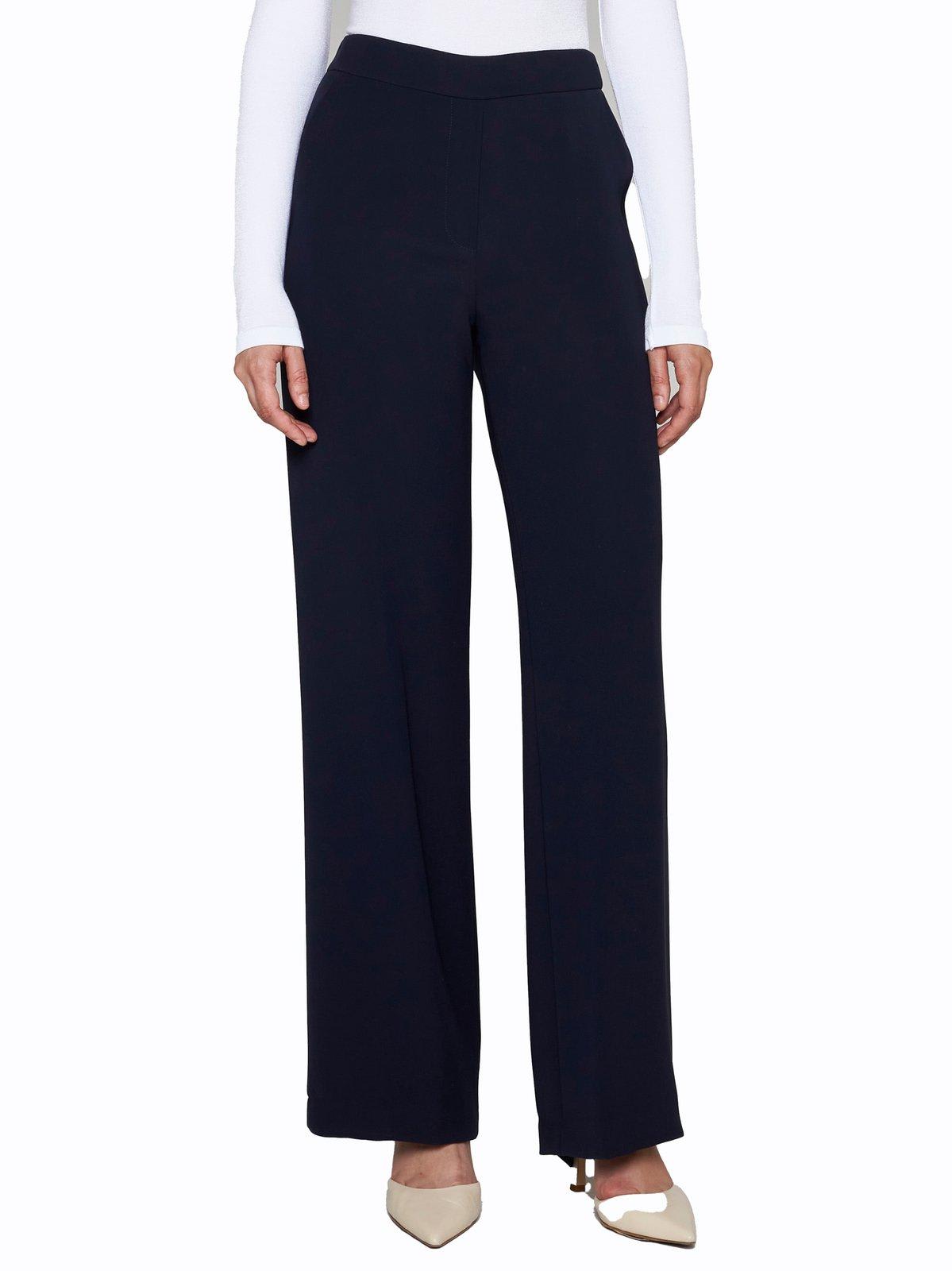 Shop P.a.r.o.s.h Elastic Waist Straight Leg Trousers