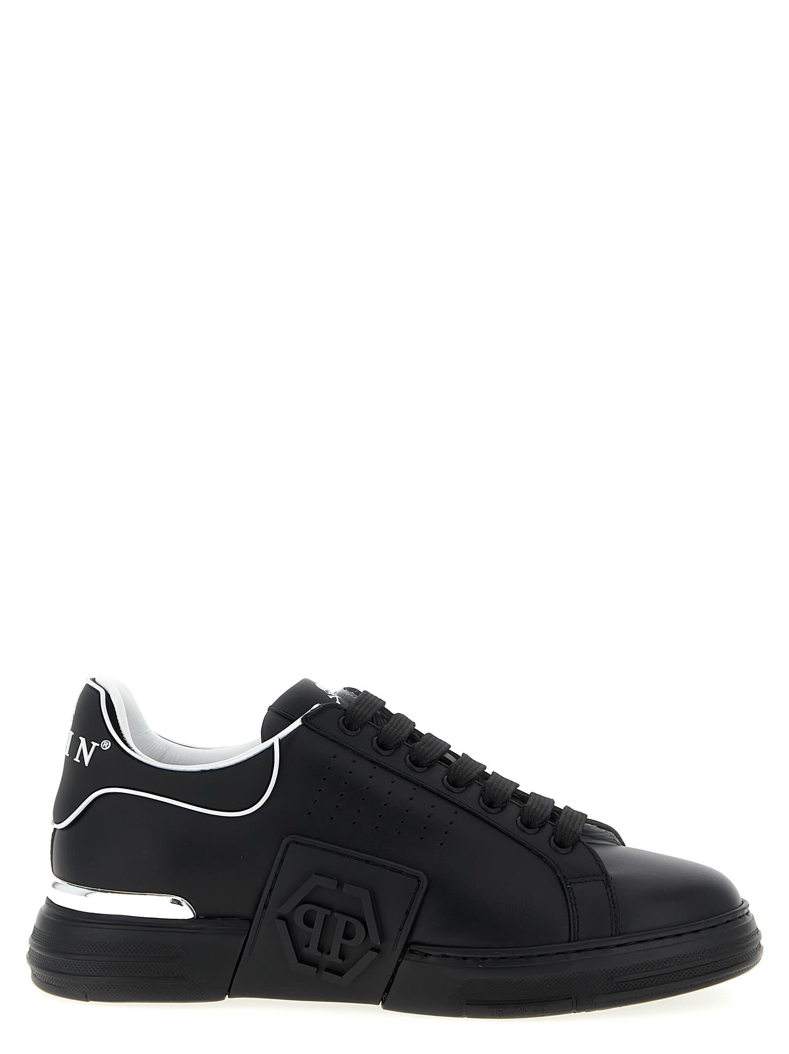 Philipp Plein Modern Hexagon Design Sneakers In Black