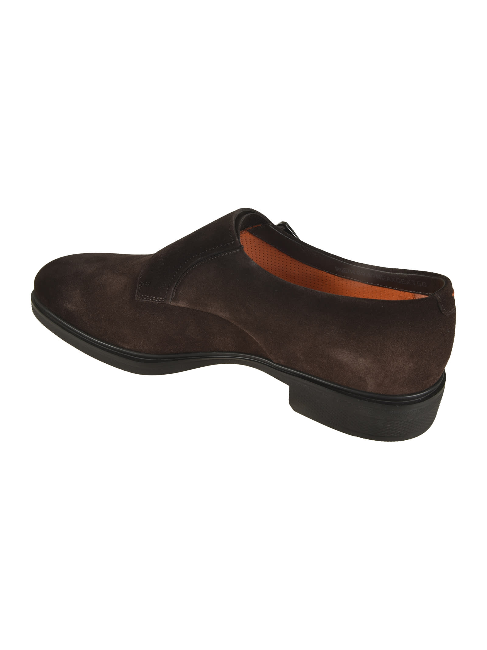 Shop Santoni Easy-on Monk Shoes In Dark Brown